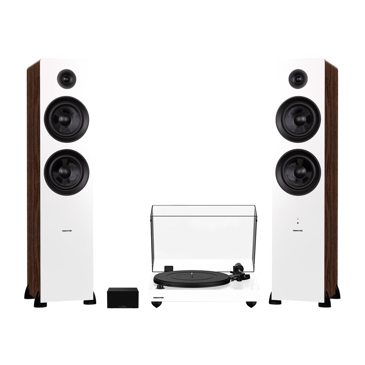 Fluance RT82 Reference High Fidelity Vinyl Turntable, PA10 Phono Preamp and Ai81 te Powered Floorstanding Speakers