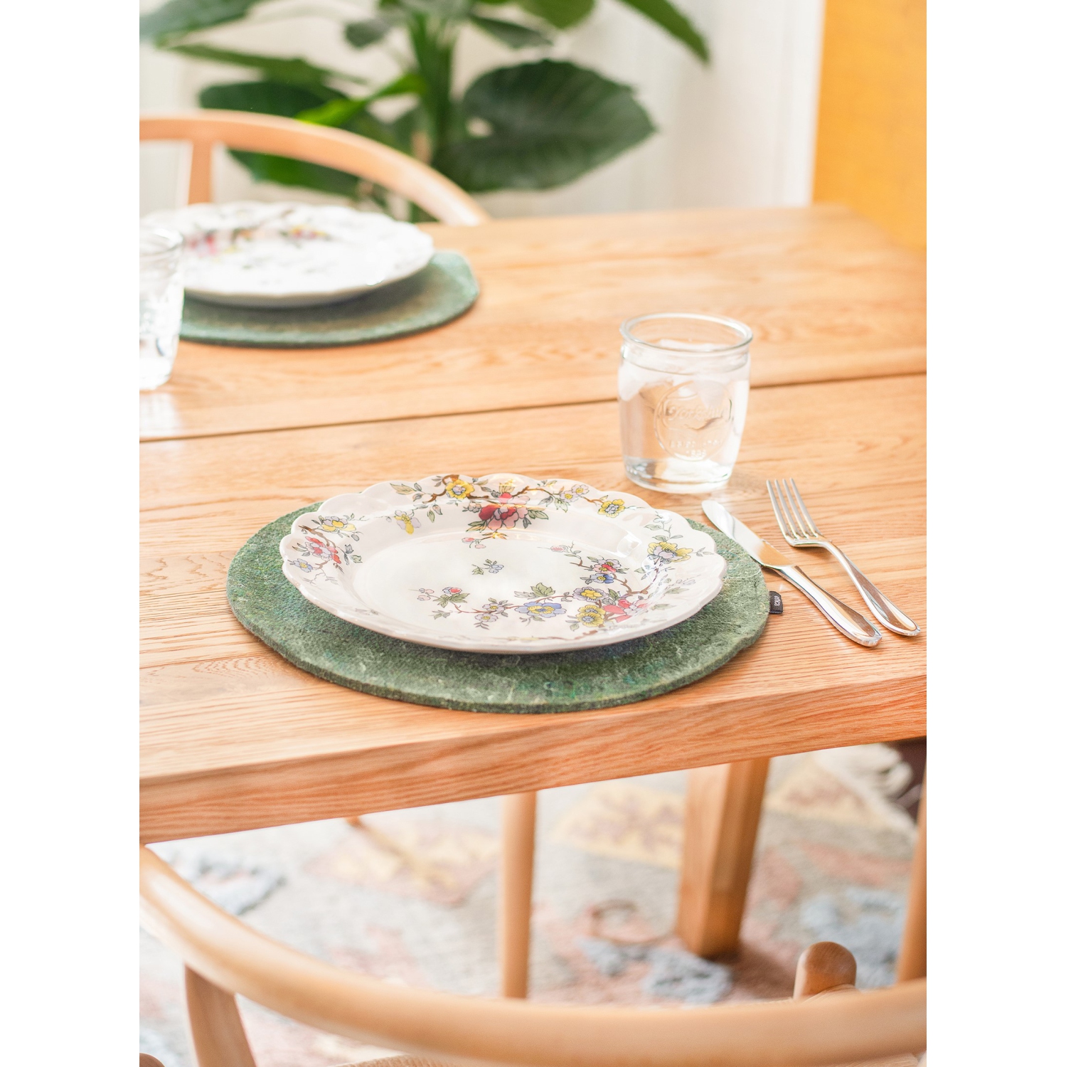 Les sous-plats ronds en feutre recyclé - Ensemble de 4