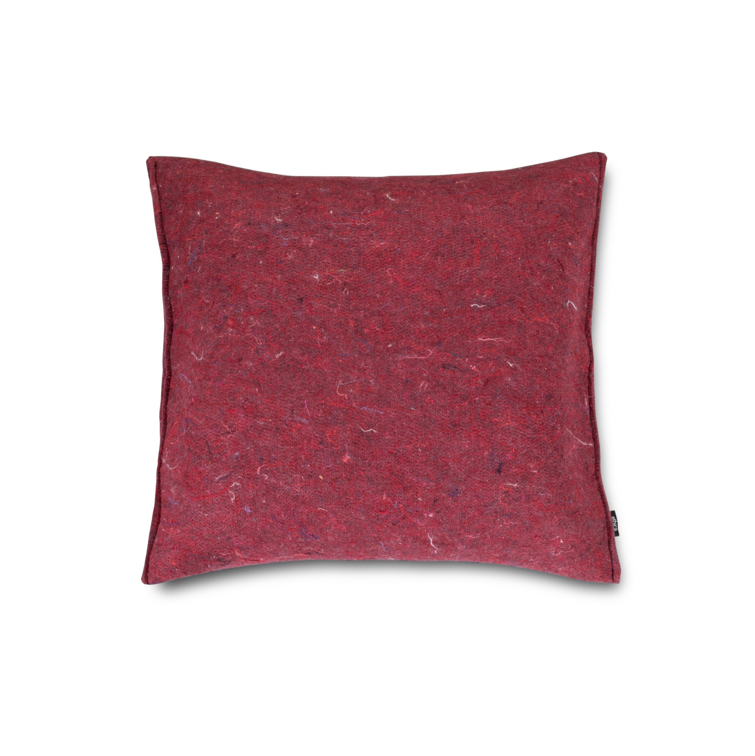 ETHICA Recycled felt square cushion - Red