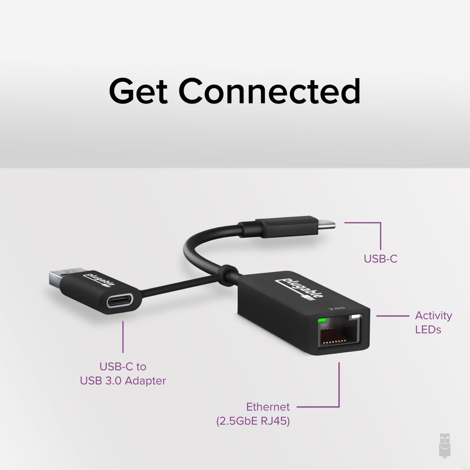 Plugable 2.5G USB-C And USB To Ethernet Adapter