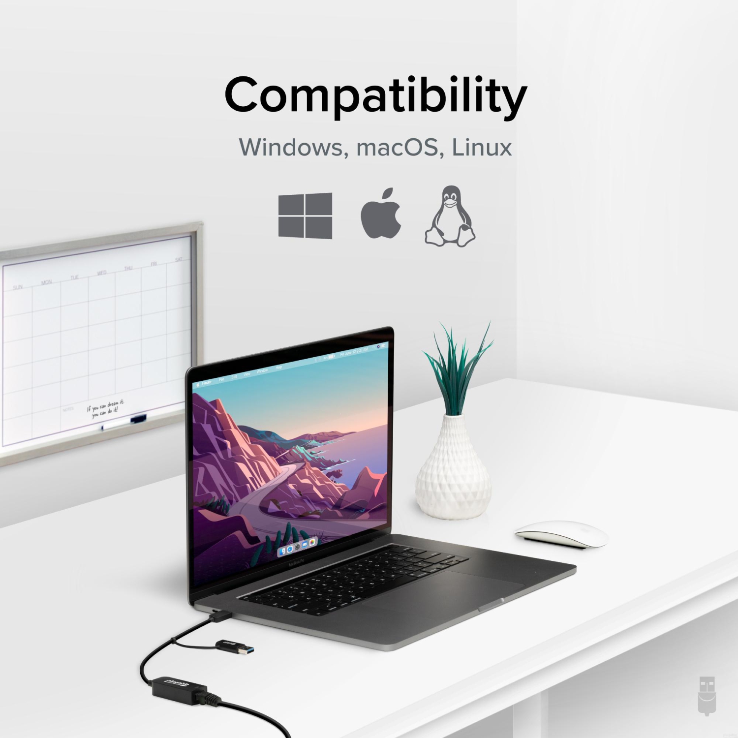 Plugable 2.5G USB-C And USB To Ethernet Adapter