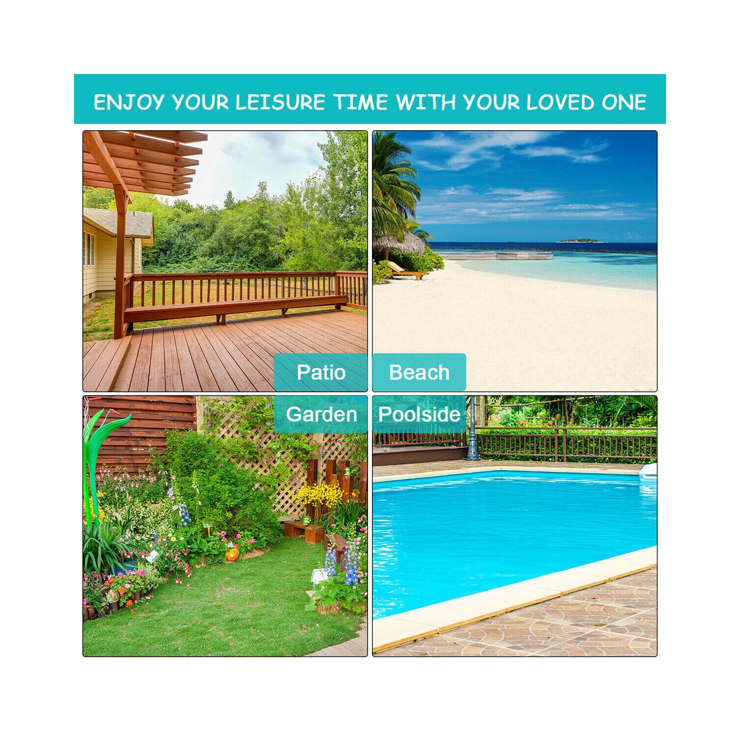 Patio Rattan Cushioned Height Adjustable Lounge Chair