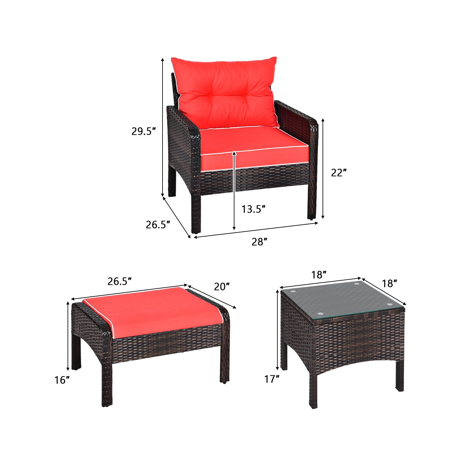 5-Piece Rattan Wicker Patio Sofa Set for Outdoor Use - Stylish and Comfortable