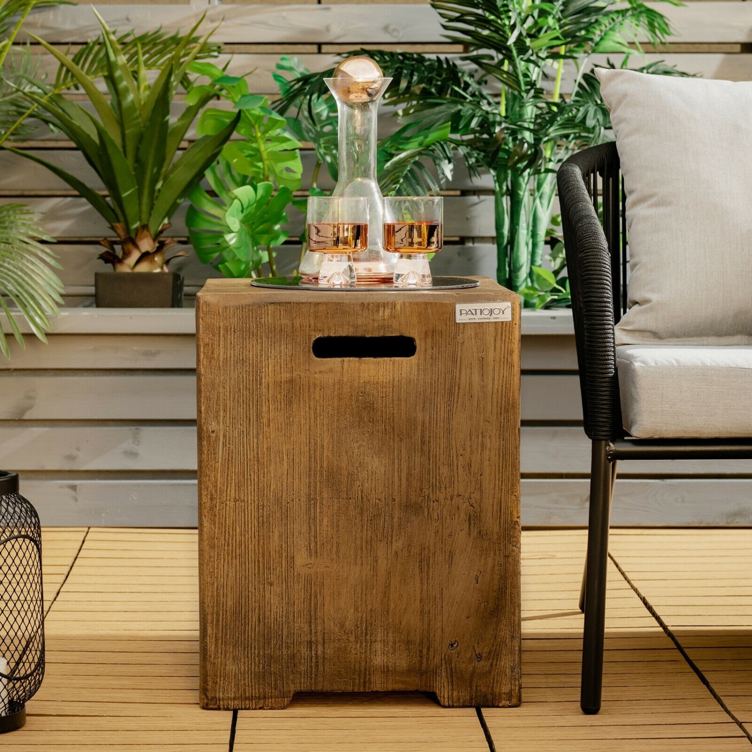 Housse de table extérieure escamotable de 16 po pour réservoir de propane standard de 20 LB-B