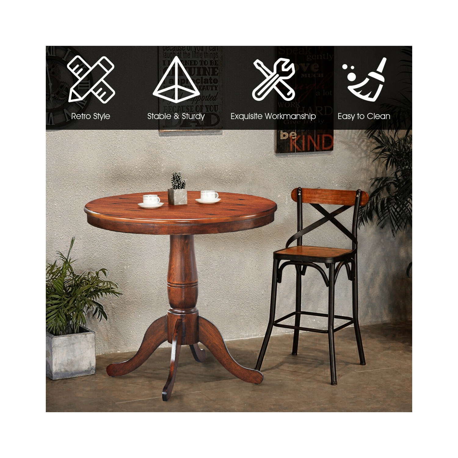 32 Inch Round Pedestal Dining Table