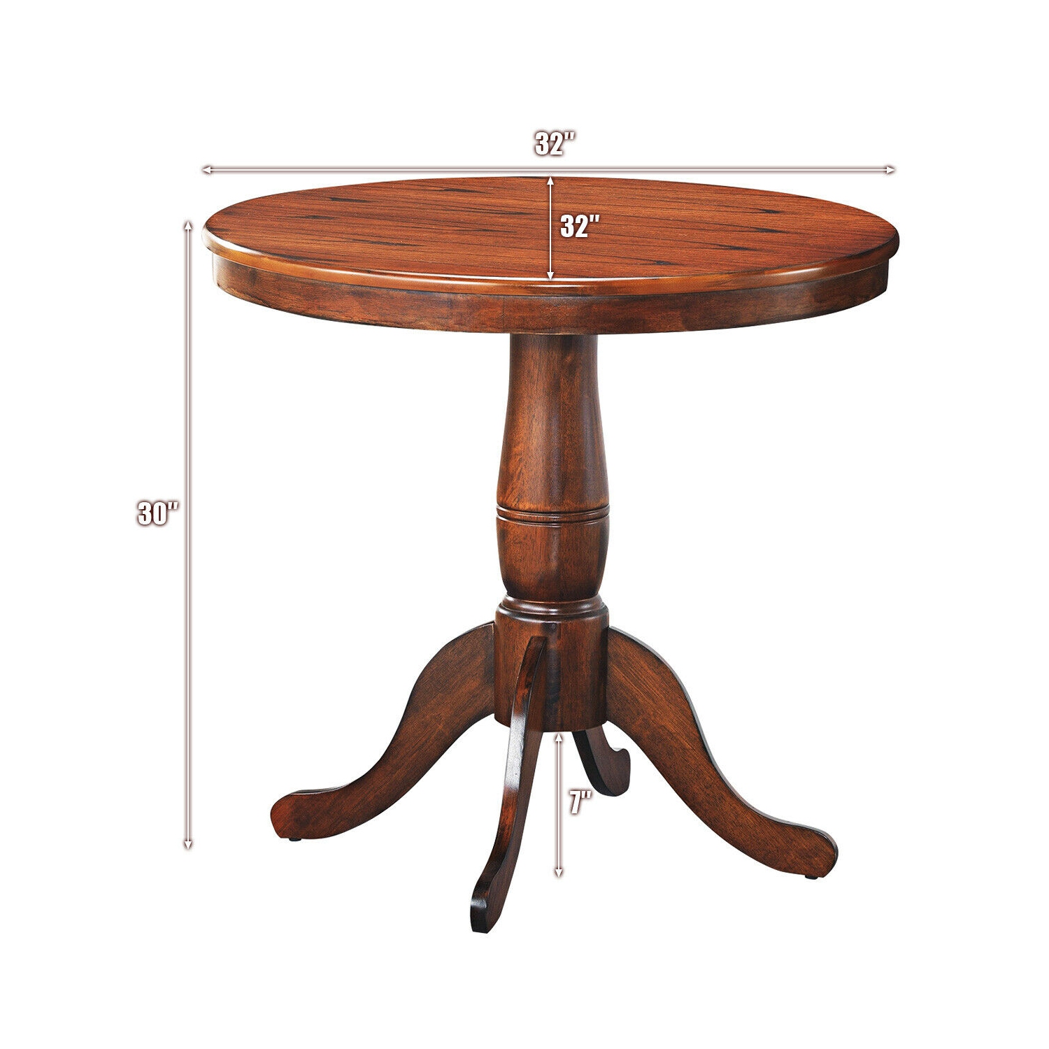32 Inch Round Pedestal Dining Table