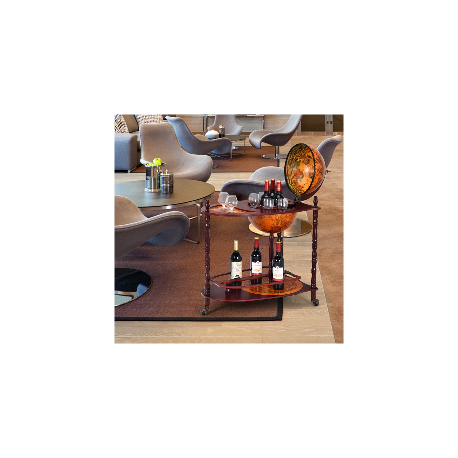 2-Piece Patio Set with Comfortable Cushioned Seat & Coffee Table – Balcony or Porch Ready