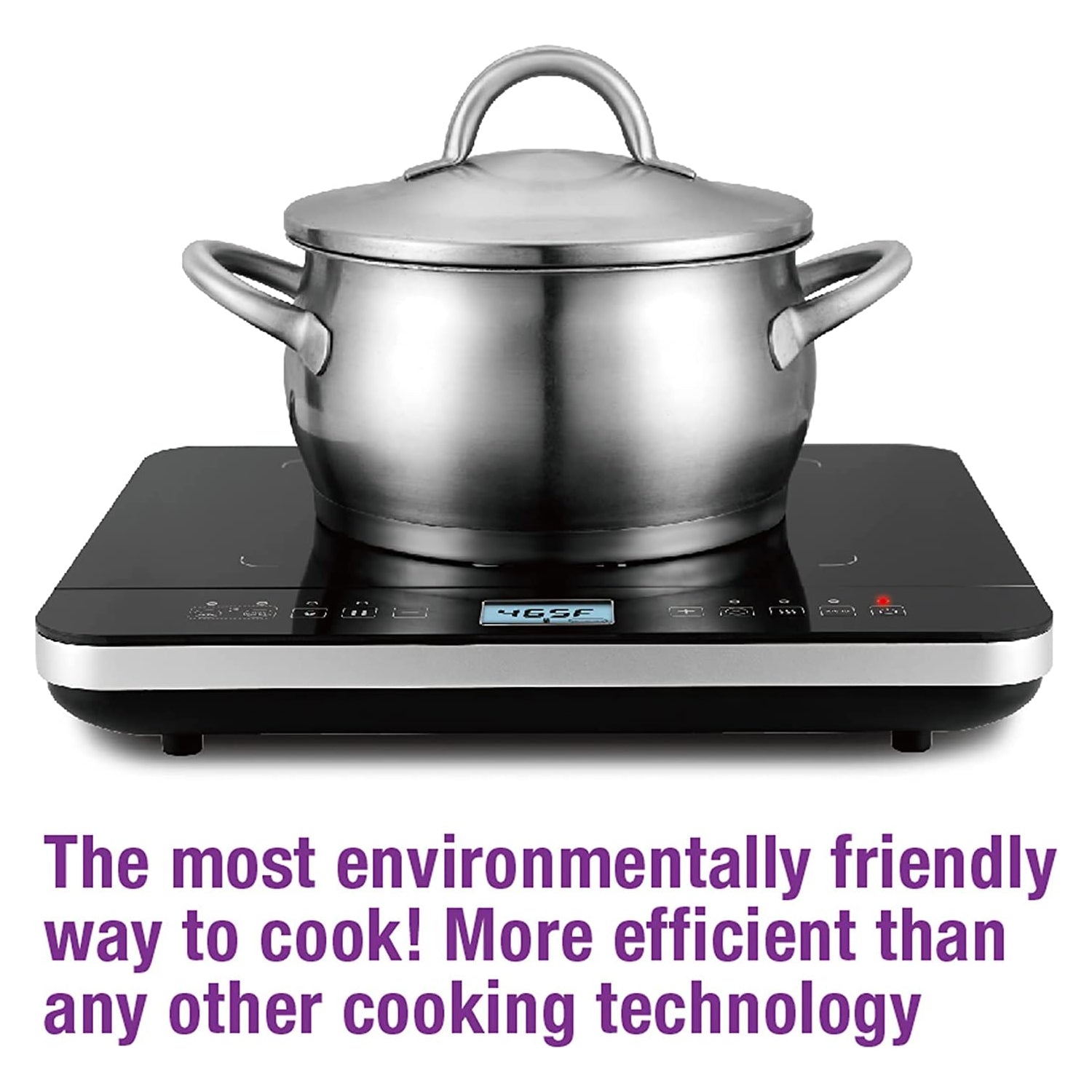 Salton ID1880 - Plaque de Cuisson Portable à Induction avec Affichage Digital et Sonde de Température, Noir