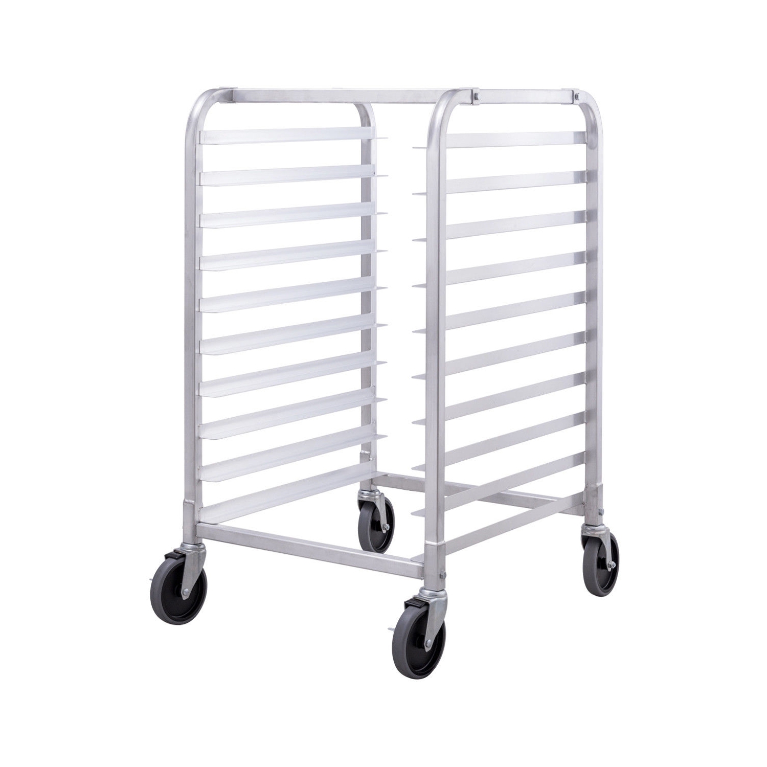 10 Sheet Aluminum Bakery Rack Rolling Commercial Cookie Bun Pan