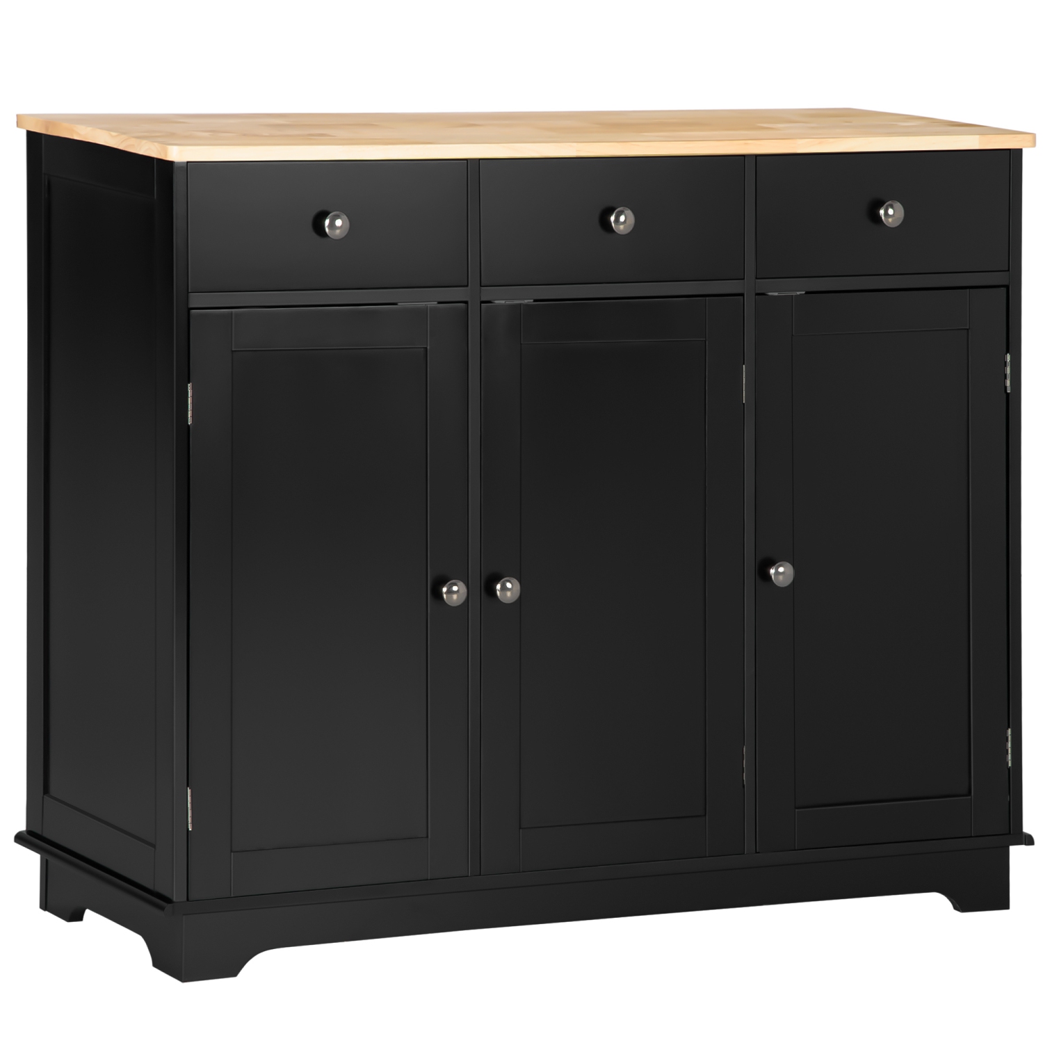 Armoire de buffet avec espace de rangement de HOMCOM, armoire de cuisine de 40&nbsp;po avec tablettes réglables, 3 tiroirs et 3 portes, armoire de
