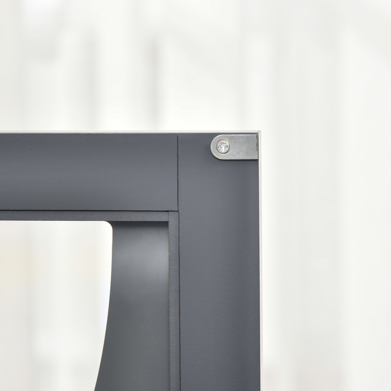 HOMCOM Kitchen Sideboard, Glass Door Buffet Cabinet, Bathroom Storage Cabinet with Adjustable Storage Shelf for Dining Room, Living Room, Grey