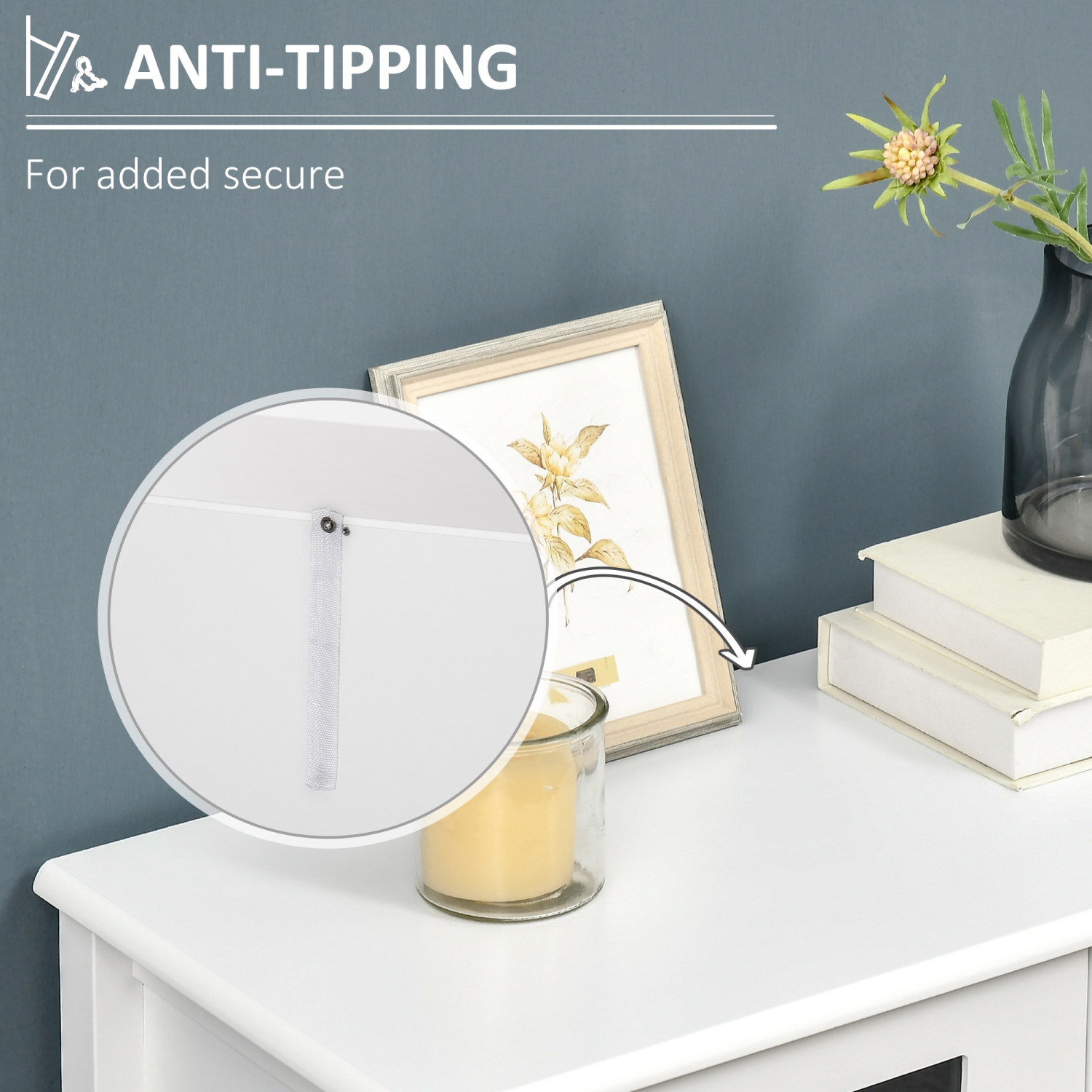 Buffet de cuisine HOMCOM, buffet à porte en verre, armoire de rangement pour salle de bains avec tablette de rangement réglable pour salle à manger,