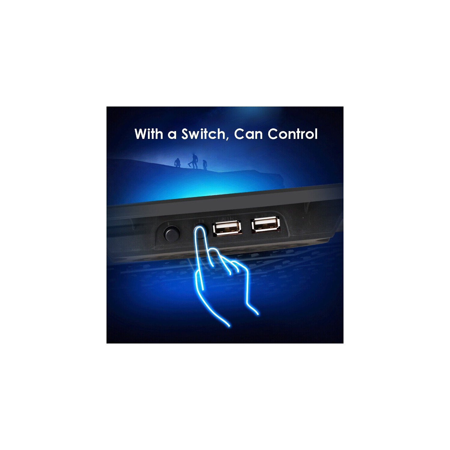 15.6"-17" Laptop Cooler Cooling Pad - Slim Portable USB Powered Quiet