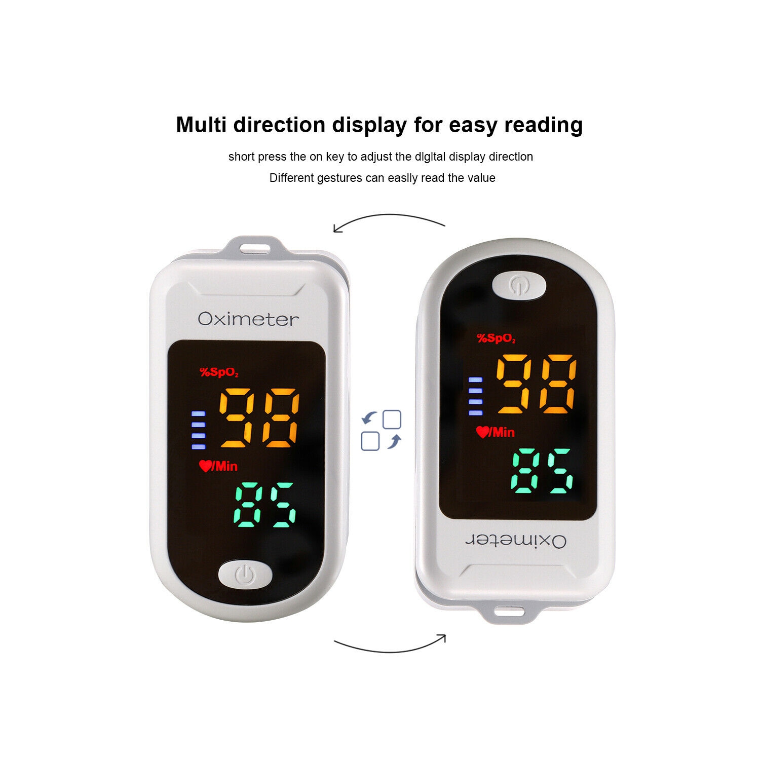Moniteur de surveillance de la saturation en oxygène surveillant les doigts enfants et adultes avec cordon et DEL