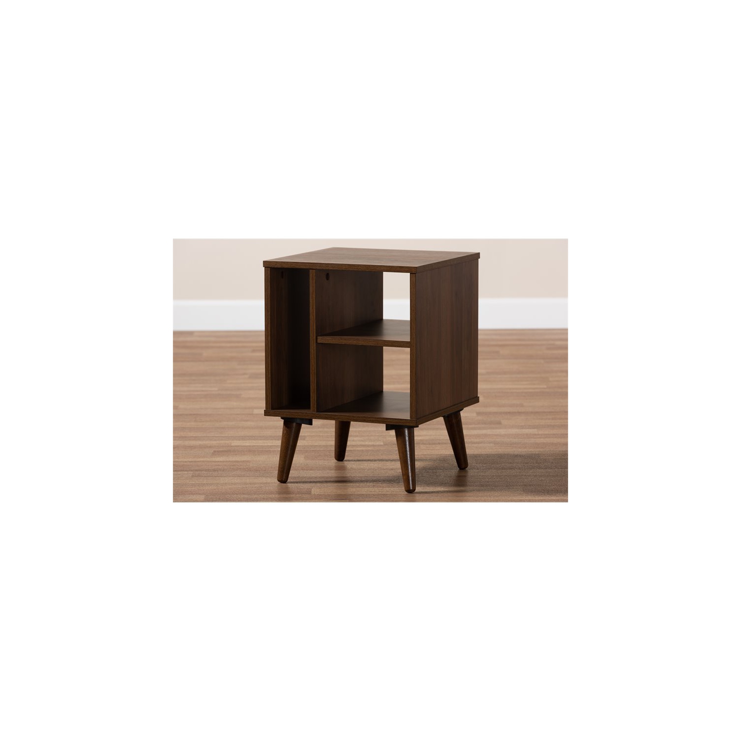 Baxton Studio Sami Brown Finished Wood End Table