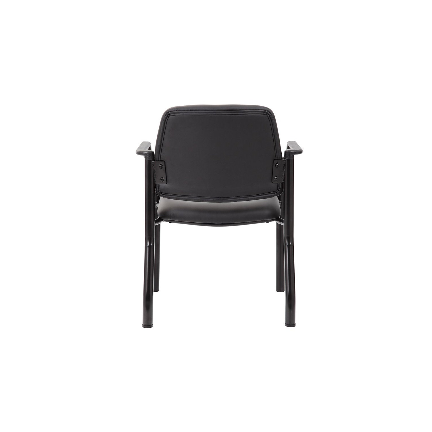 Boss Office – Fauteuil d’invité en similicuir noir, grand et large