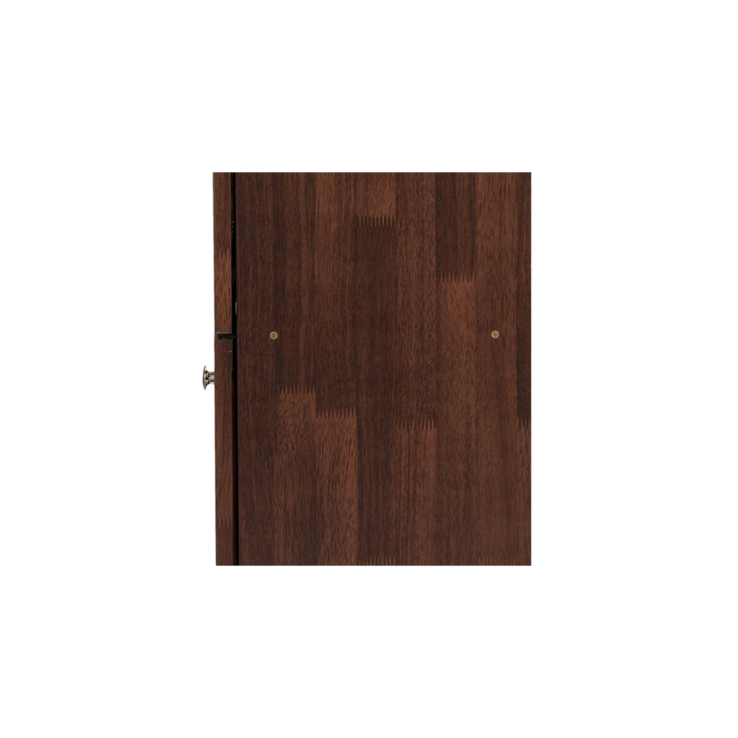 Baxton Studio Fernanda 4 Door Tall Shoe Cabinet in Oak Brown