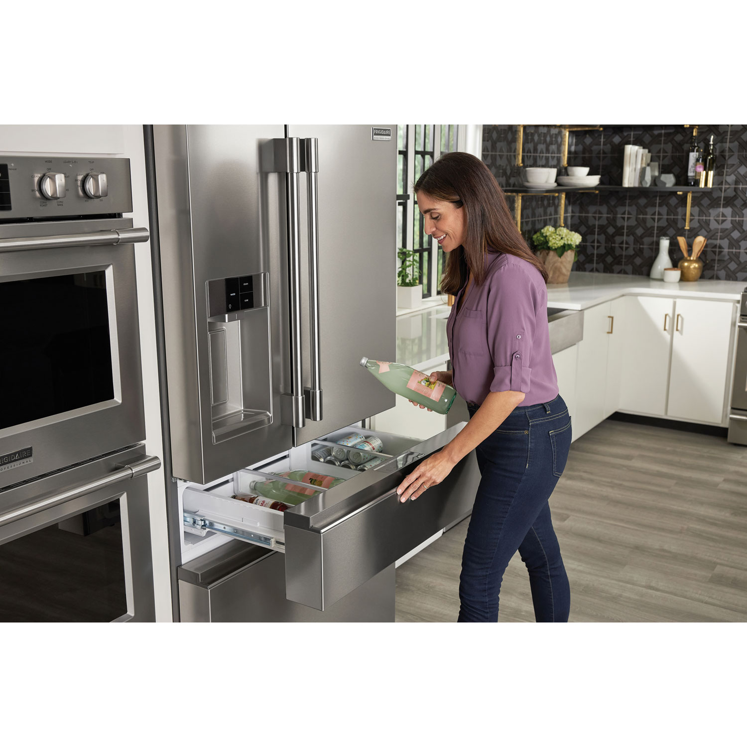 Frigidaire Pro 36" French Door Refrigerator w/ Water & Ice Dispenser -Stainless Steel