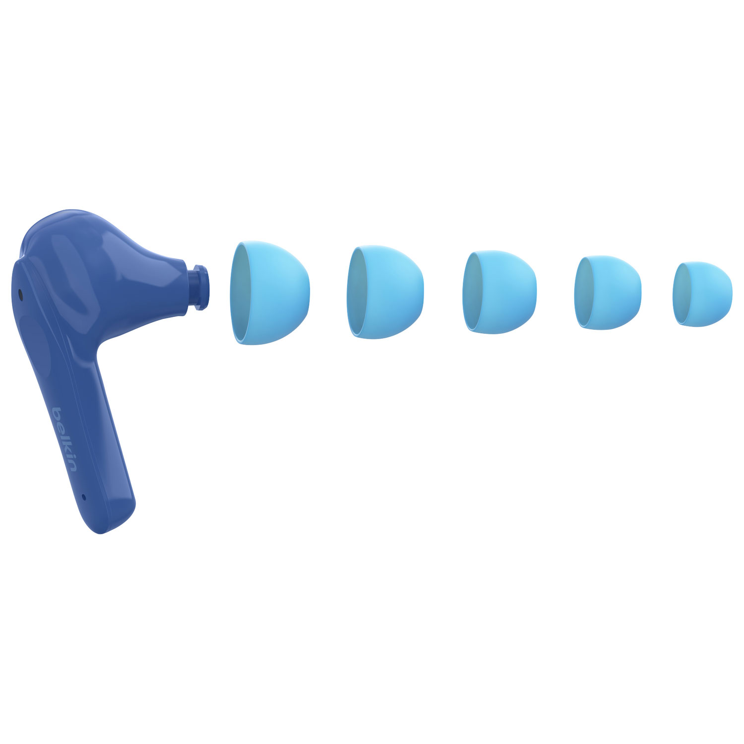 Écouteurs boutons 100 % sans fil à isolation sonore pour enfants SoundForm Nano de Belkin - Bleu