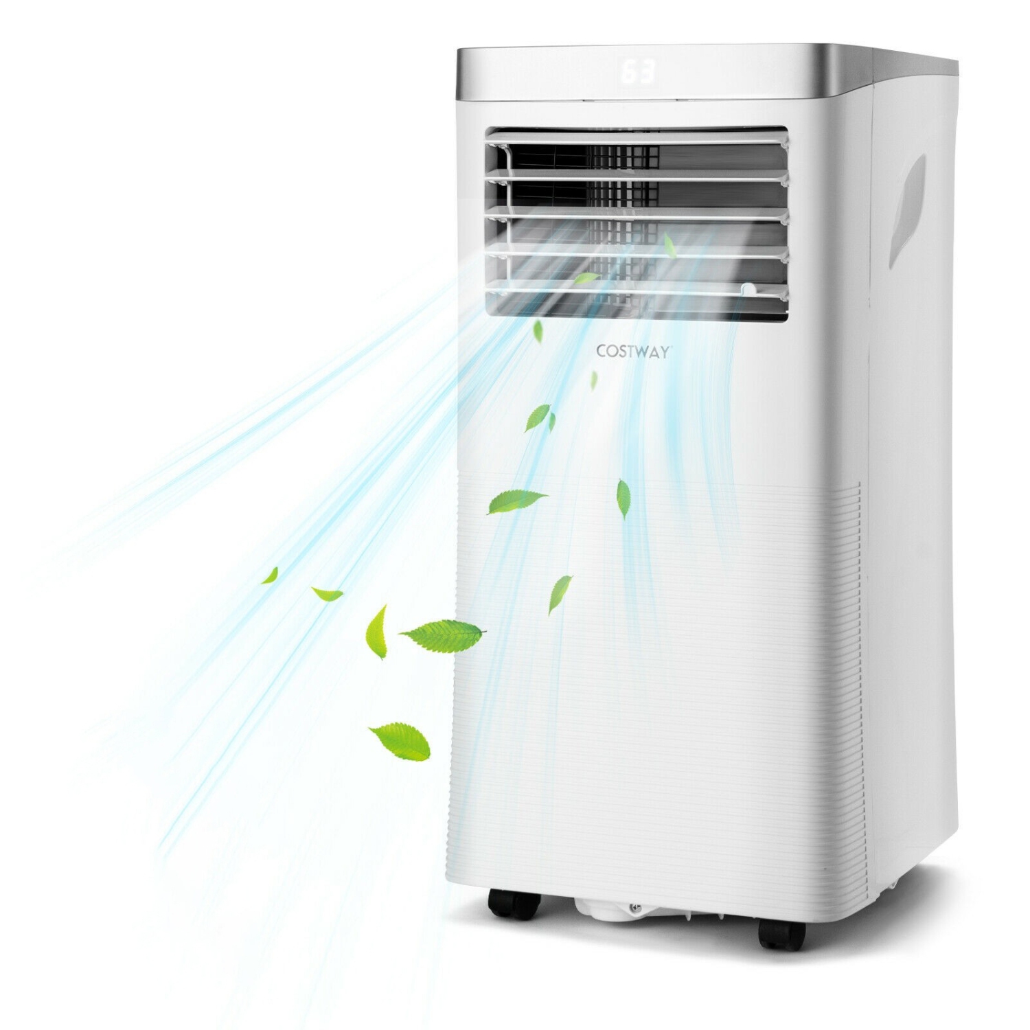 8000 BTU 3-in-1 Portable Air Conditioner with Remote Control-White