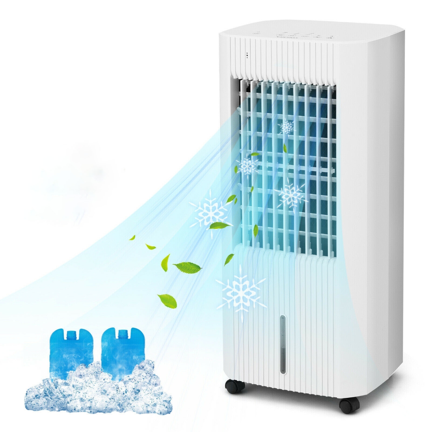 Refroidisseur d'air par évaporation 3-en-1 à 3 modes-Blanc