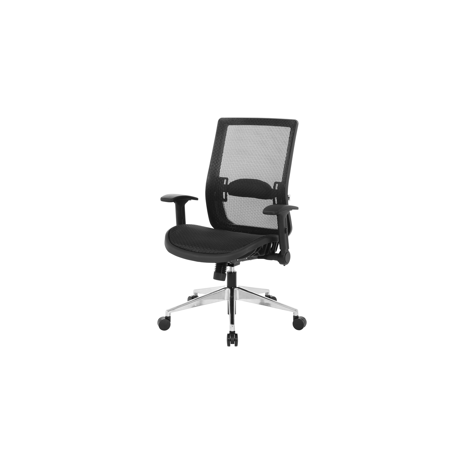 Black Matrix Back Manager's Office Chair with Black Plastic Matrix Seat
