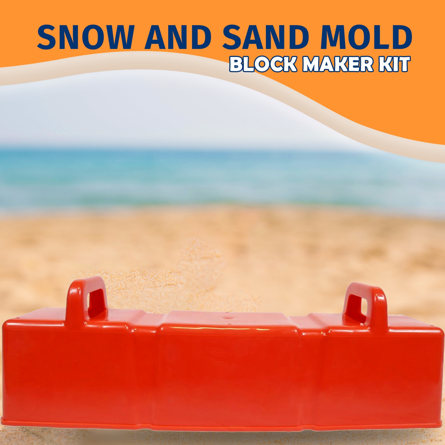 PRISP Moule à Sable et Neige - Moule de Blocs ou Briques, taille double