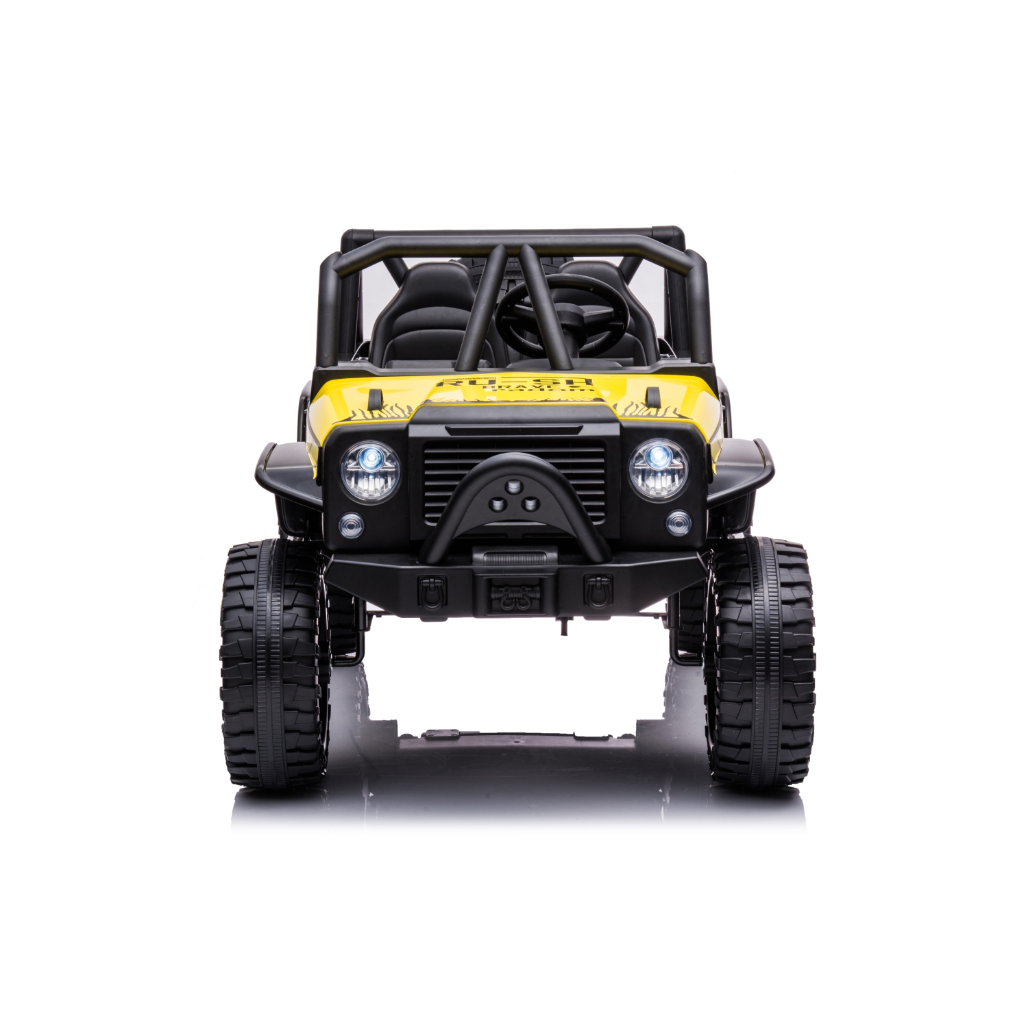 Jouet porteur 2 places Freddo Raider de 24 V avec sièges en cuir, éclairage DEL et télécommande