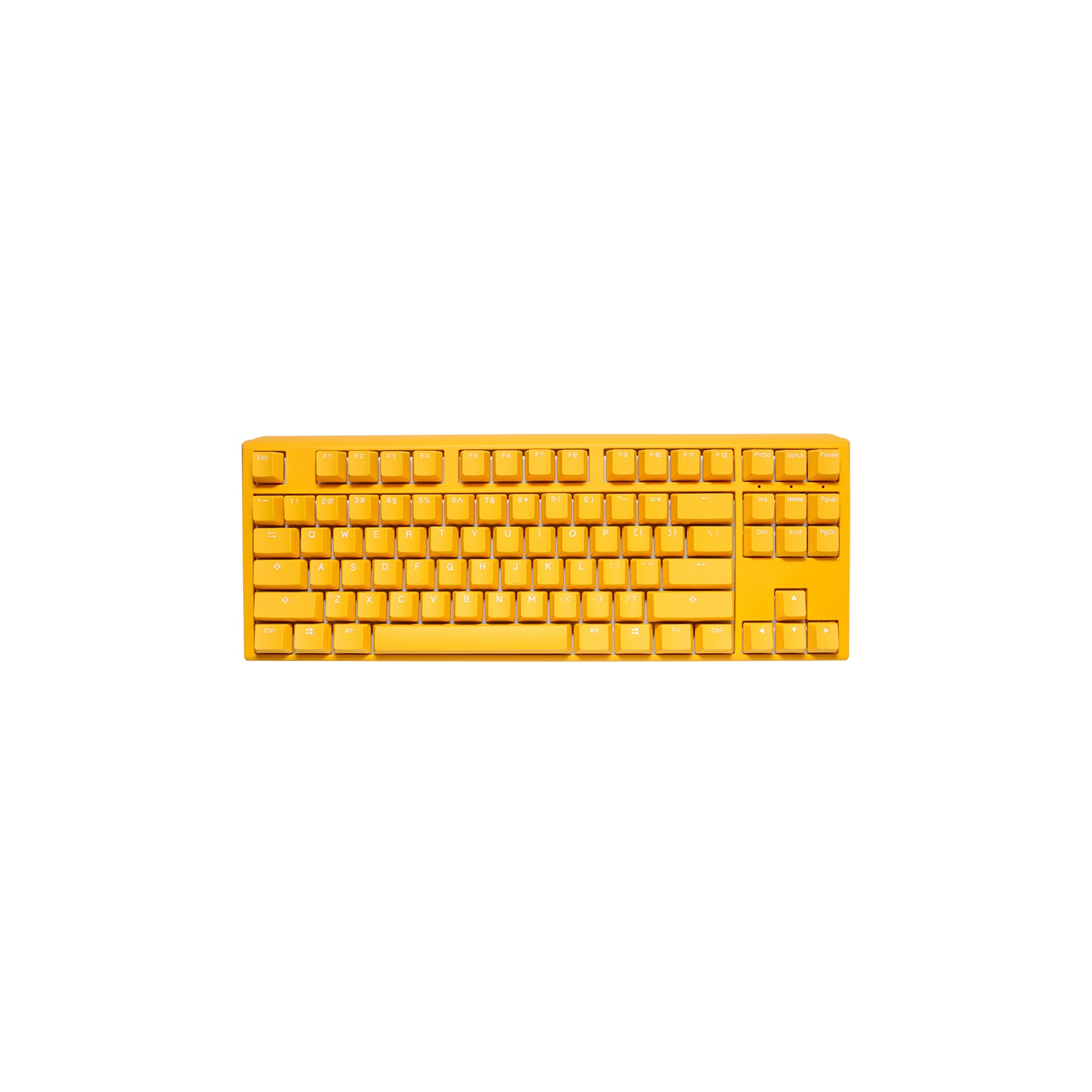 Ducky ONE 3 Hot-Swappable RGB Mechanical Keyboard, Cherry MX Silver switches, PBT Double shot keycaps, TKL Layout (87 keys), Yellow