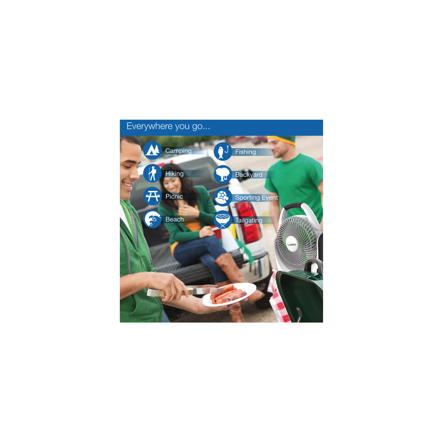 Ventilateur portatif rechargeable Lasko - RB200