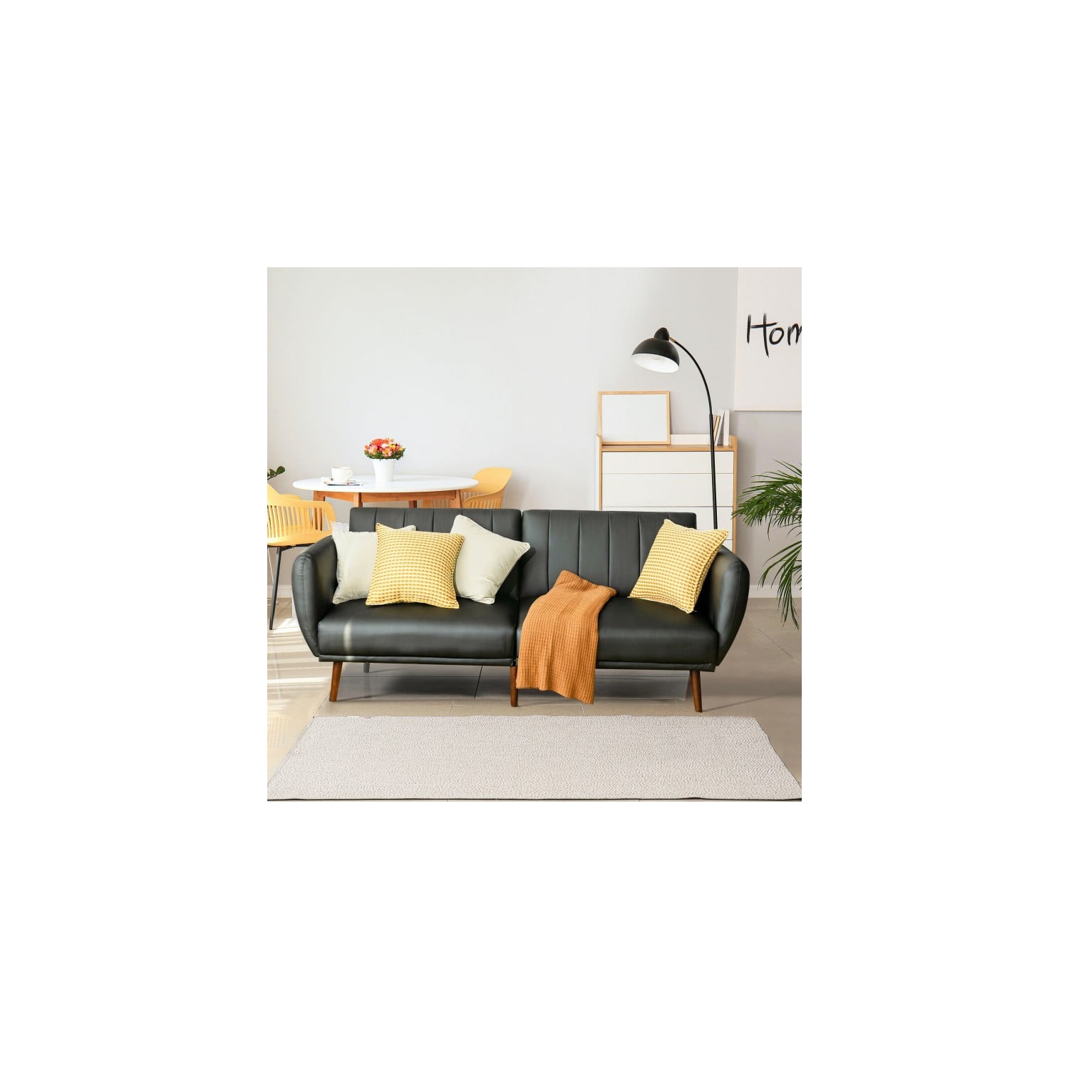 Canapé-lit inclinable à 3 places – Canapé convertible avec dossier réglable et conception facile à plier