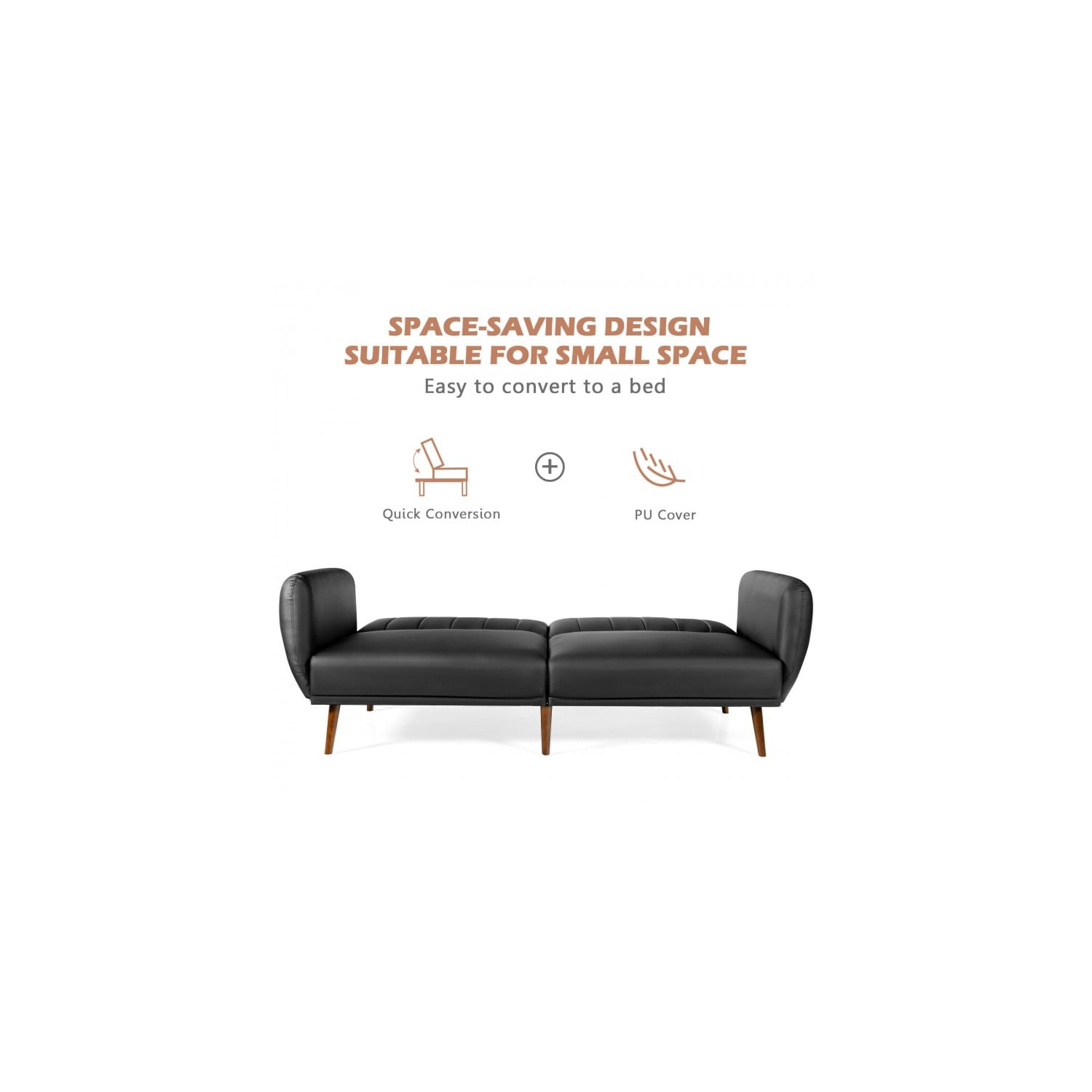 Canapé-lit inclinable à 3 places – Canapé convertible avec dossier réglable et conception facile à plier