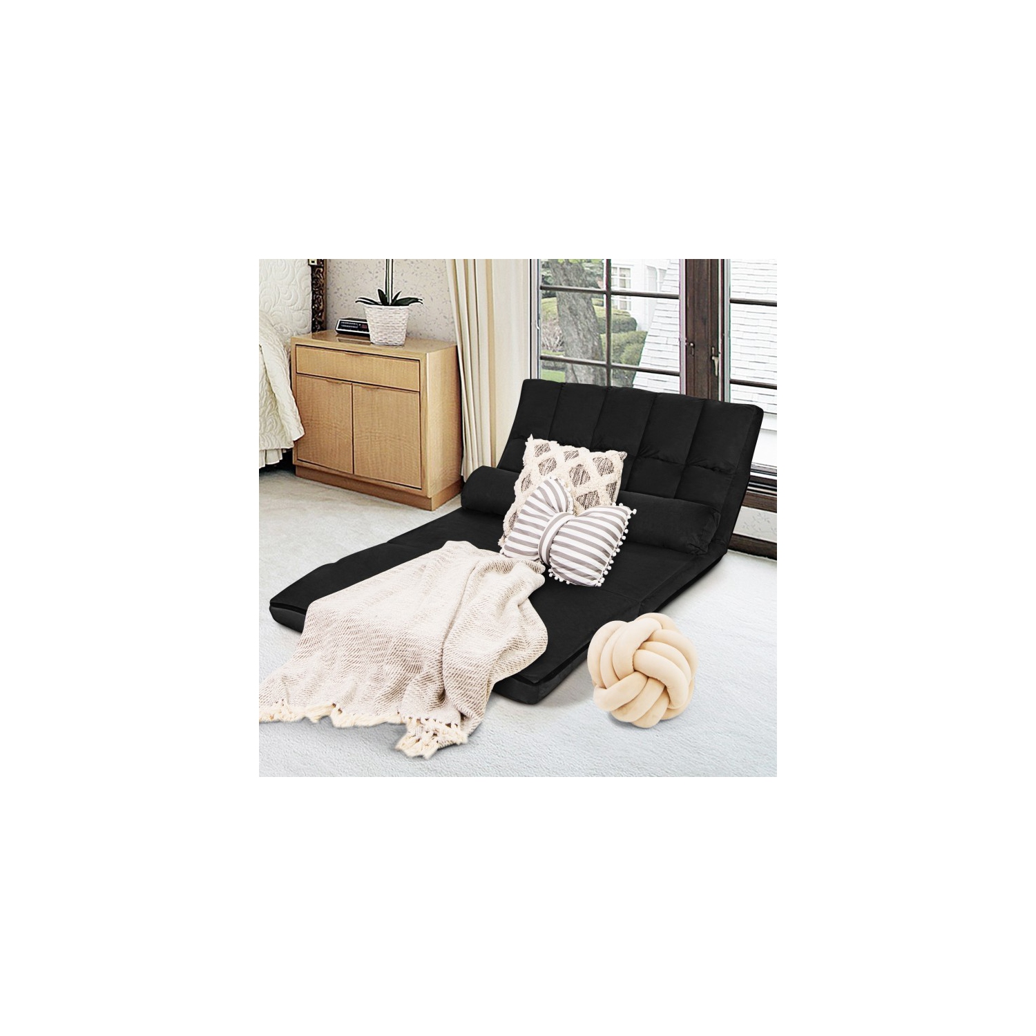 6-Position Foldable Floor Sofa Bed