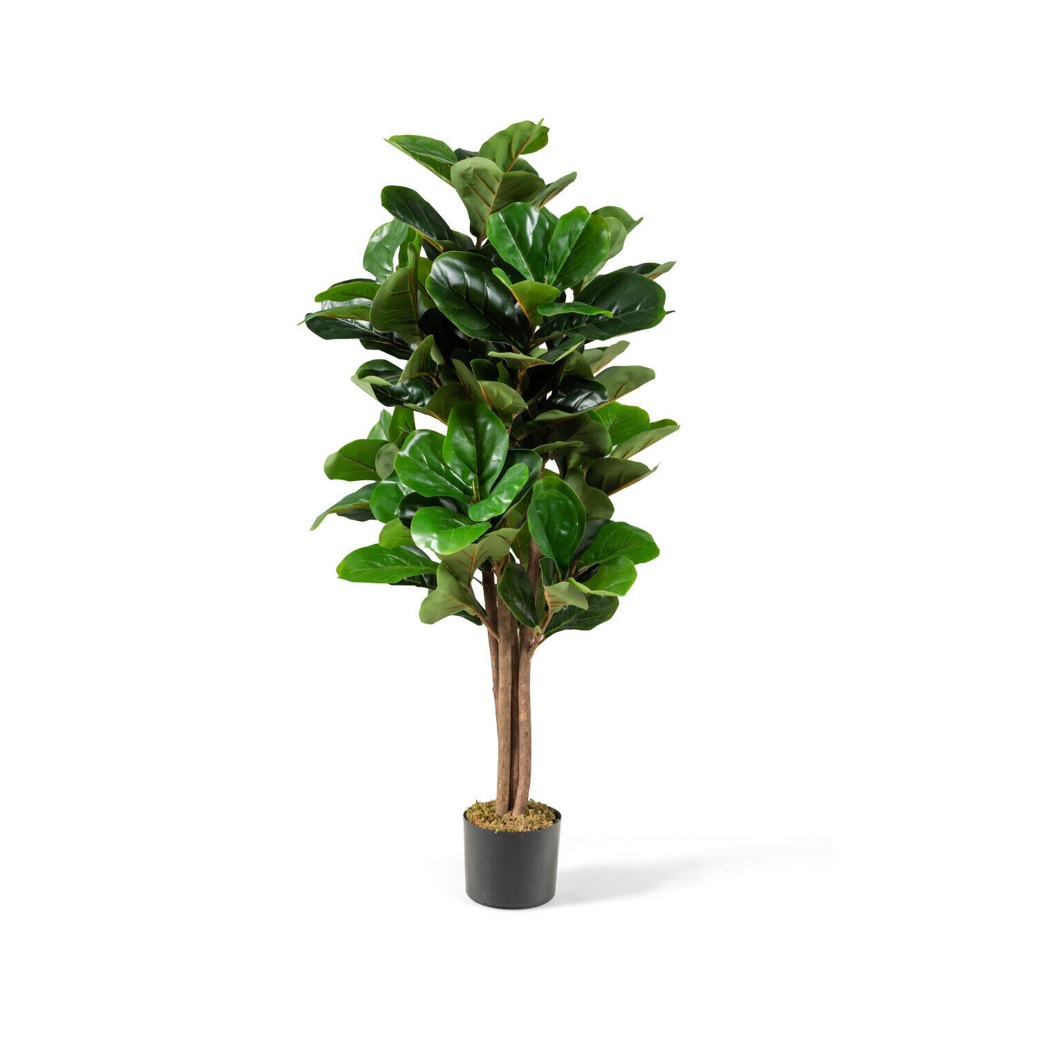 5 Feet Artificial Fiddle Leaf Fig Tree Decorative Planter
