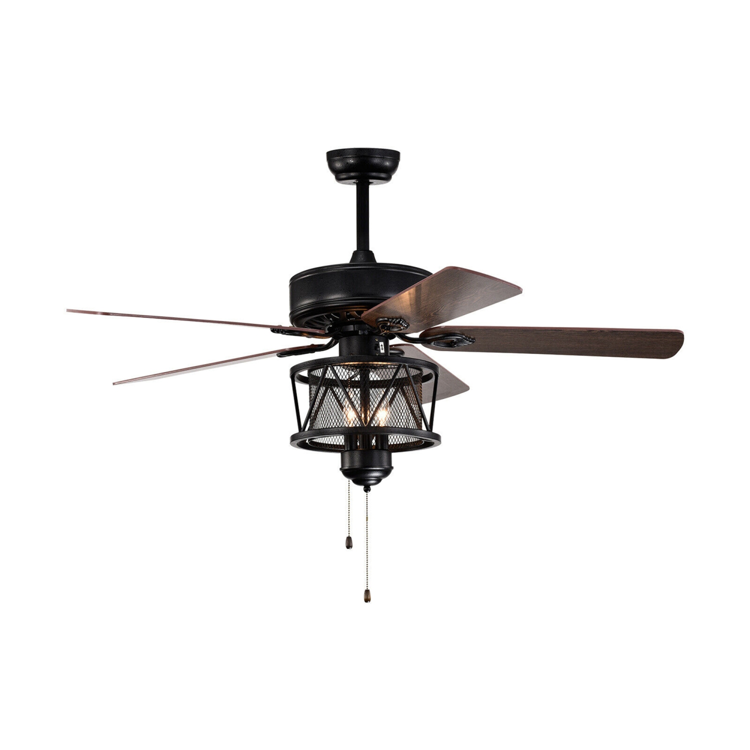 Gymax 50'' Ceiling Fan with Lights Reversible Blades w/ Pull Chain Control Living Room