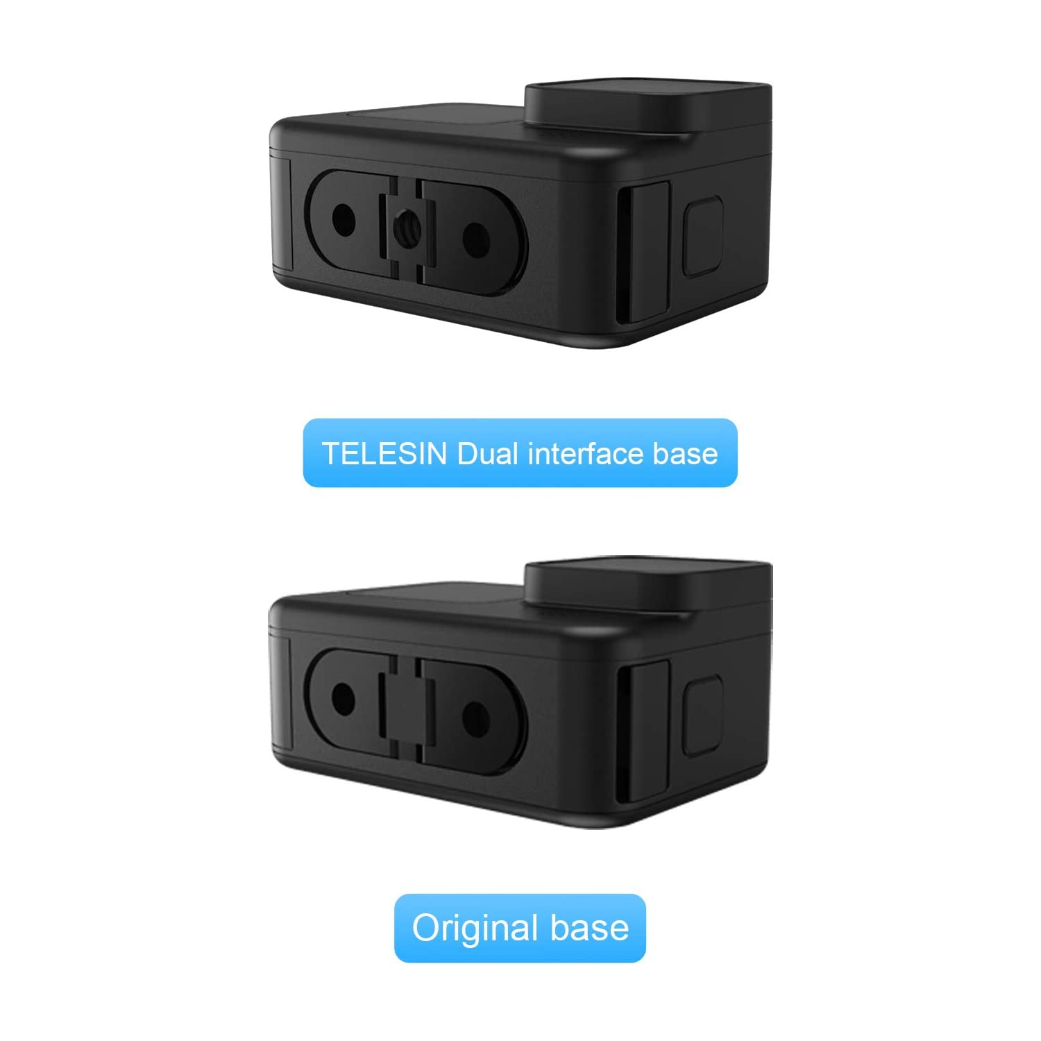 Replacement Adapter Mount with 1/4 Tripod Connector Port for GoPro Max Hero 10 Hero 9 Hero 8 Black, Dual Interface Design for Straightly Mounting for