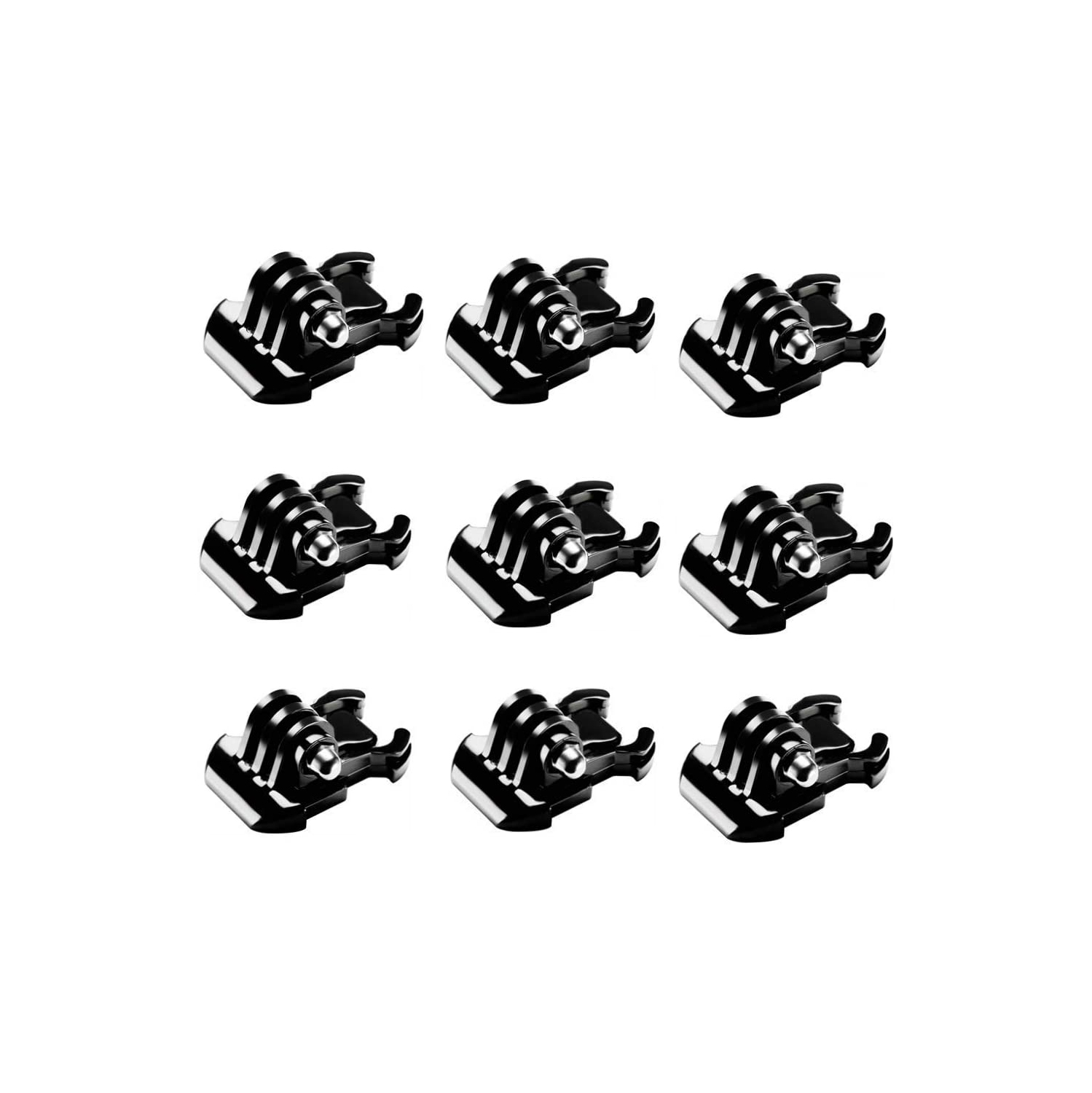 9 pcs Buckle Clip Basic Mount Compatible with GoPro Hero 8 Max 7 (2018) 6 5 4 3+ 3 2 Black Silver Session Fusion, DJI Osmo Action, Xiaomi YI 4K, DBPOWER, AKASO, Campark, SJCAM Spor