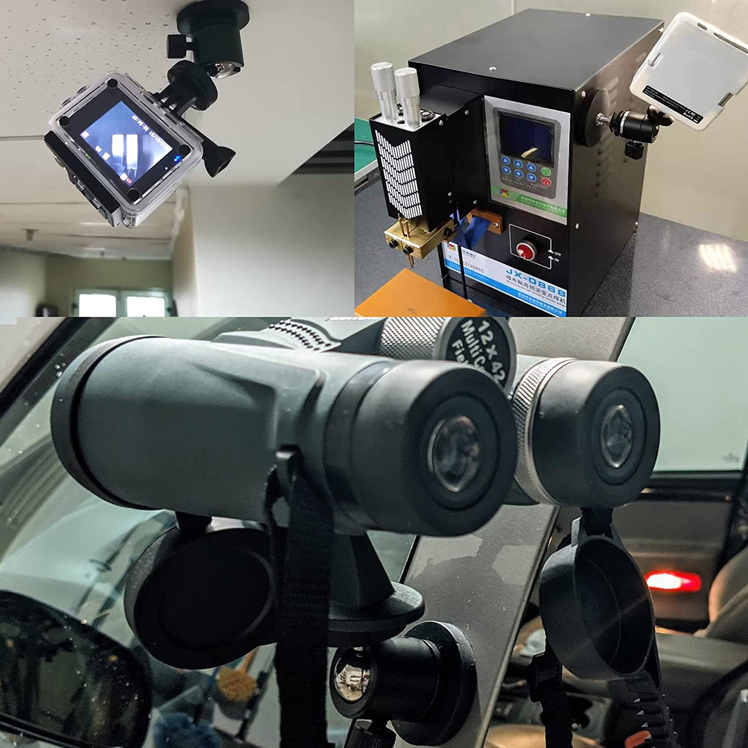 24lb Magnetic Camera Mounting Base with 1/4 Mini Ball Head, Super Strong Rubber Coating Neodymium Magnet with 1/4''-20 Male Thread Stand for Mobile