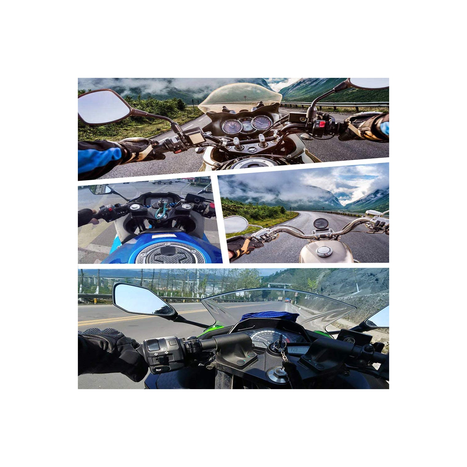 Motorcycle Helmet Chin Strap Mount Compatible with GoPro Hero 9, 8, 7,, 6 5 4 3, Hero Black, Session, Xiaomi Yi, SJCAM (Blue)