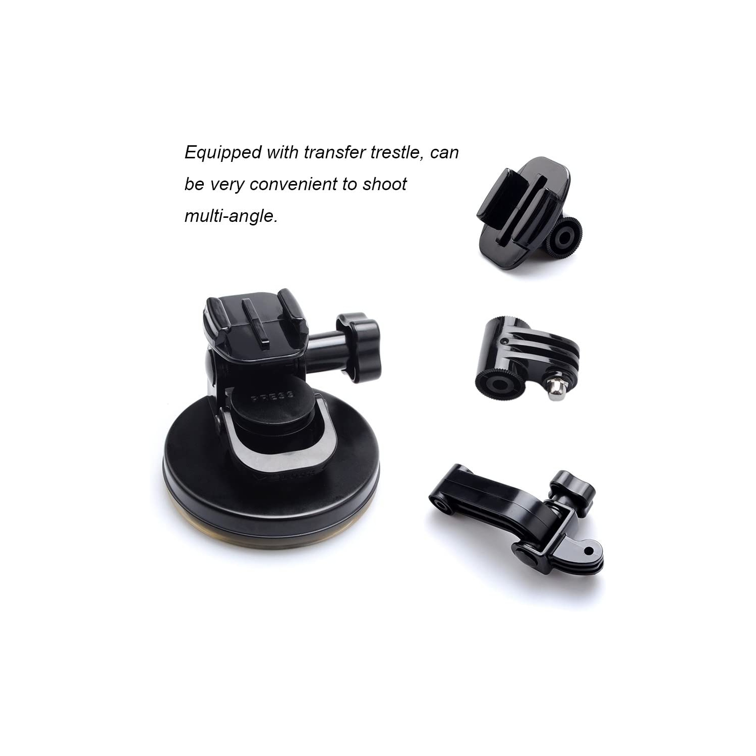 Suction Cup Mount Compatible for Gopro Hero 10 Hero 9 Hero 8 Hero 7 Hero 6 Hero 5 Hero 4 Hero 3+ Hero 3 Hero 2 Gopro Max Hero+ Hero Session and Other