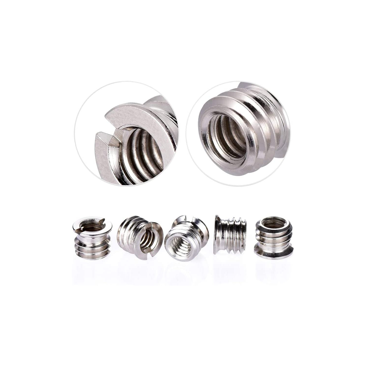 12 – Convertisseur d’adaptateur à vis pour appareil photo pour tête à pied trépied, mâle 4 pi à mâle 4 pi, mâle 4 pi à mâle 3 pi 8 po, femelle 4 pi à