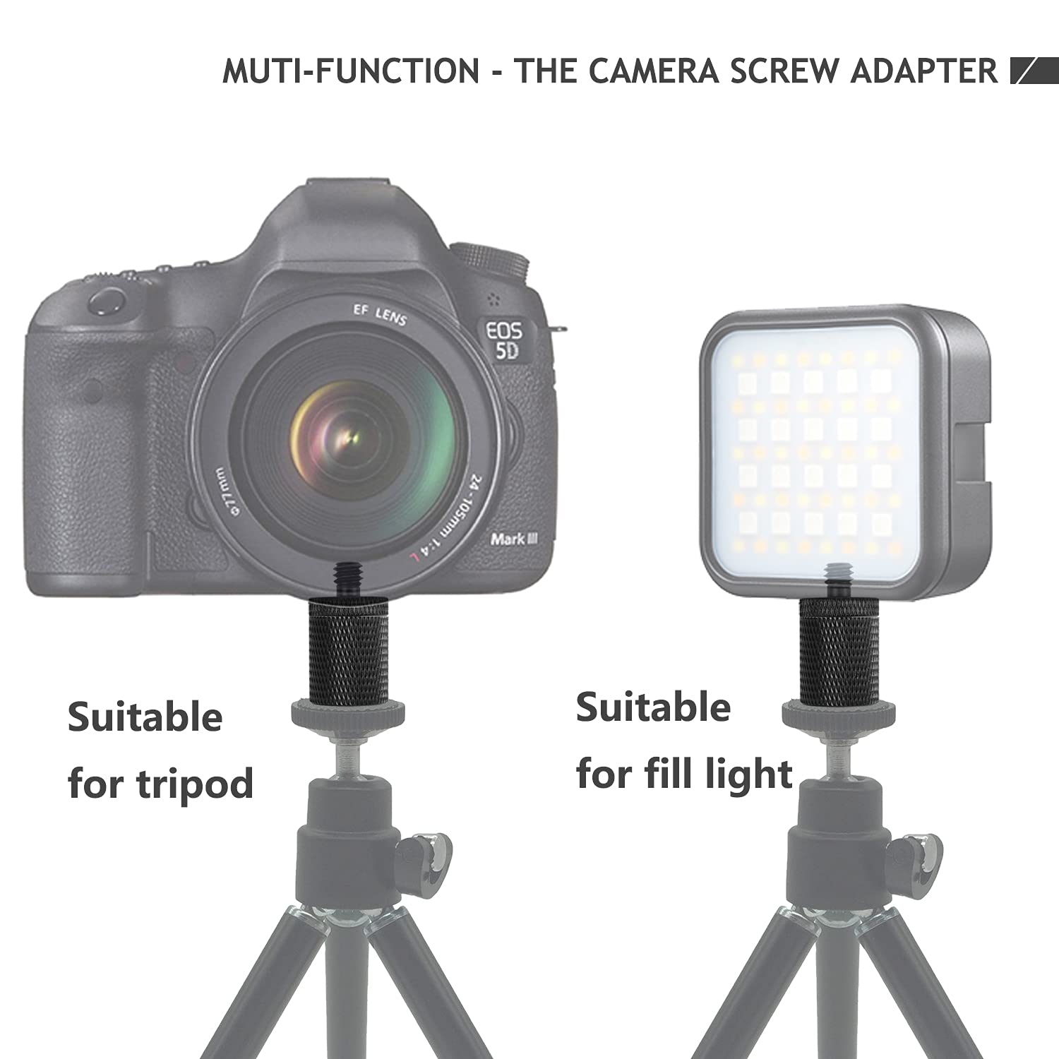 12 Pcs 1/4' 3/8' Light Stand Adapter, Tripod Screw Adapter Converter for DSLR Camera Tripod, Shoulder Rig, Flash Light Stand, Camera Cage, Lighting