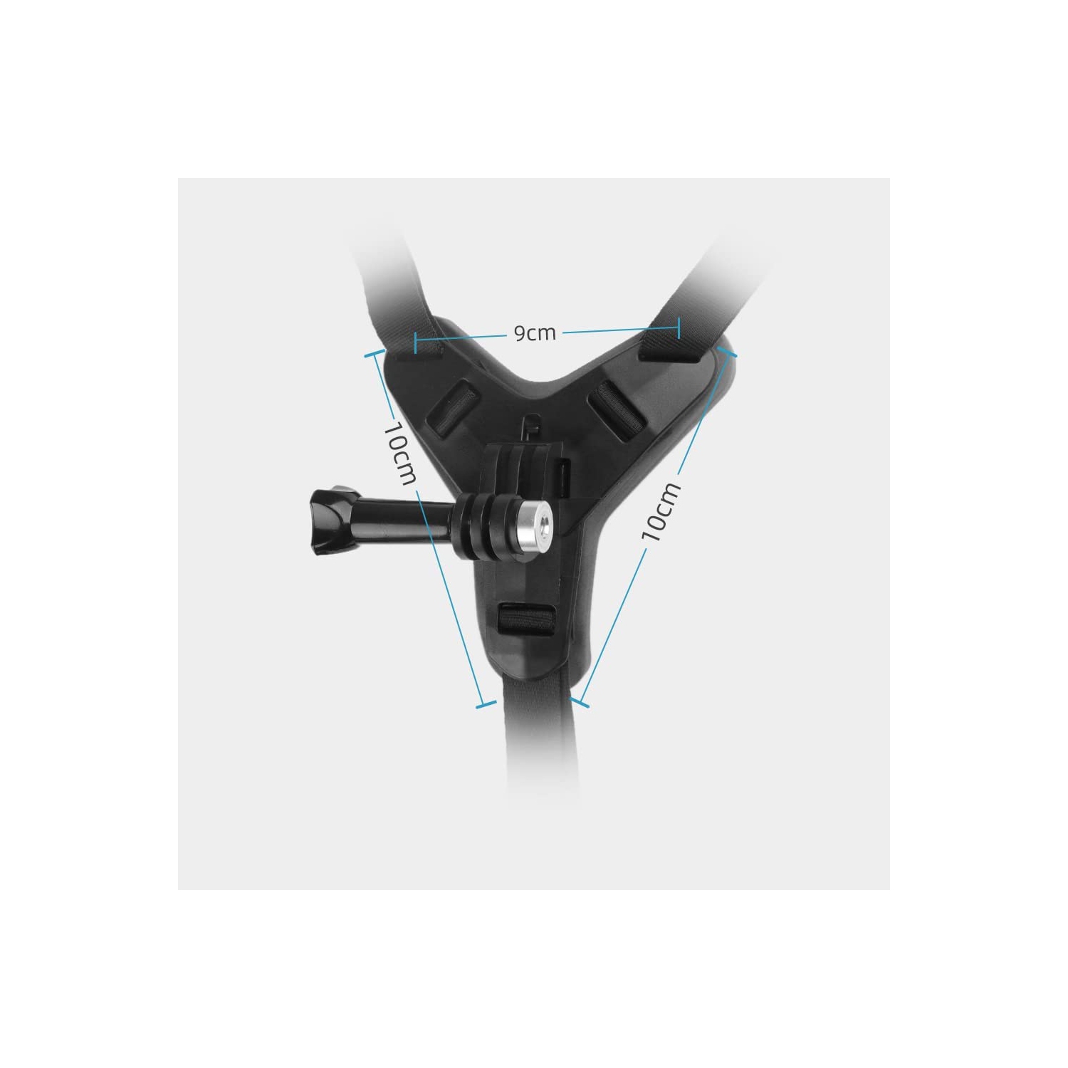 Motorcycle Helmet Chin Strap Mount Compatible with GoPro Hero 9, 8, 7,, 6 5 4 3, Hero Black, Session, Xiaomi Yi, SJCAM (Black)