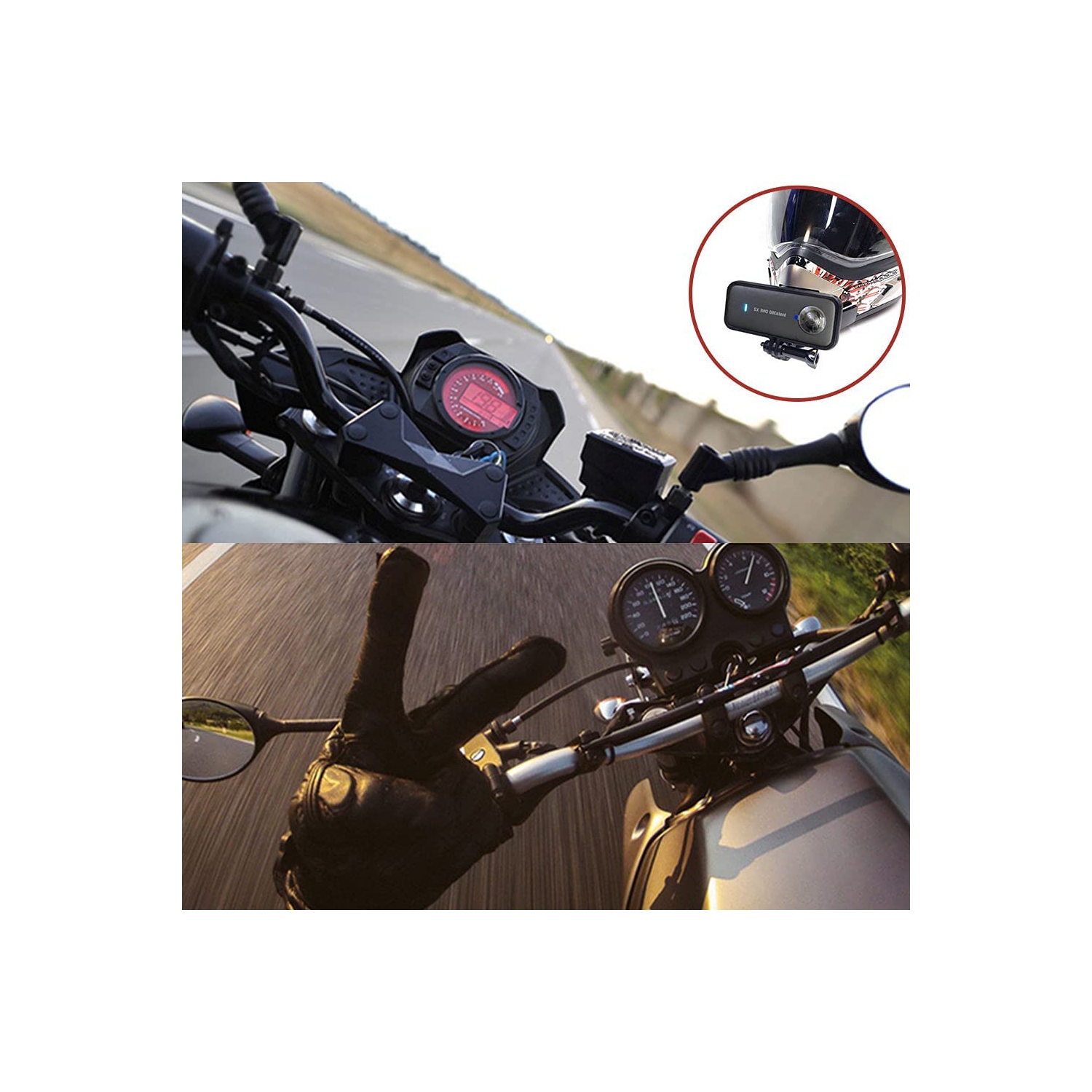 Trousses de fixation pour casque de moto avec supports adhésifs incurvés pour GoPro Hero 9, 8, 7,, 6 5 4 3, Hero Black, session, Xiaomi Yi, SJCAM,