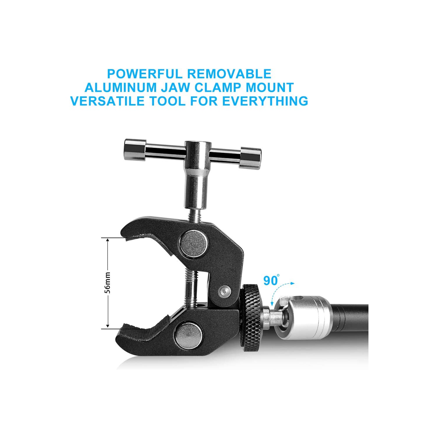 Bras articulé robuste et ajustable de 11 pi Magic Arm avec pince pour caméra d’action sans miroir caméscope téléphone cellulaire GoPro iPhone Monitor