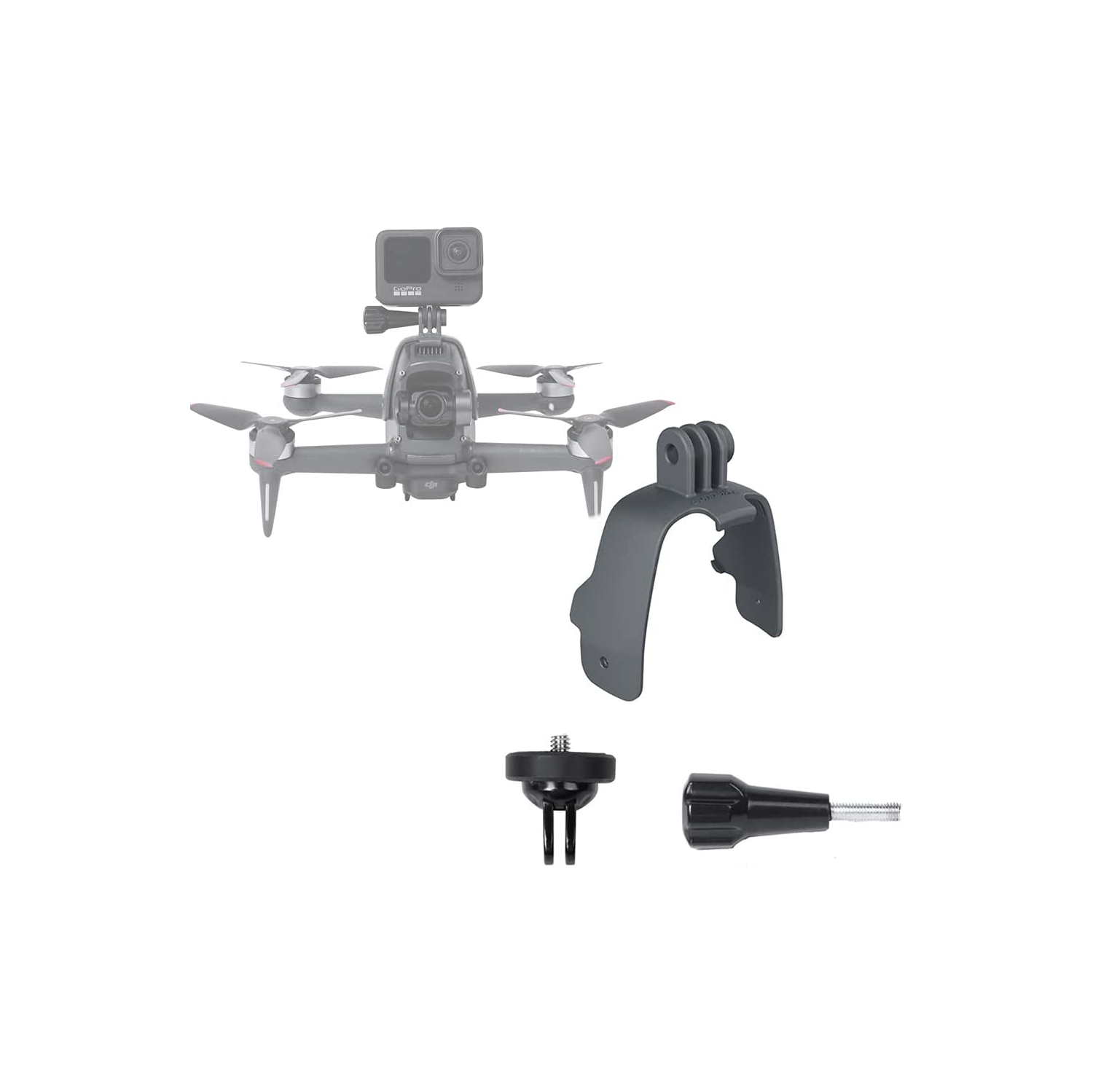 Extension Mount Bracket Adapter for DJI FPV Drone, for Connect for Gopro 10 9 8 for Insta360 ONE RS/Insta360 ONE R