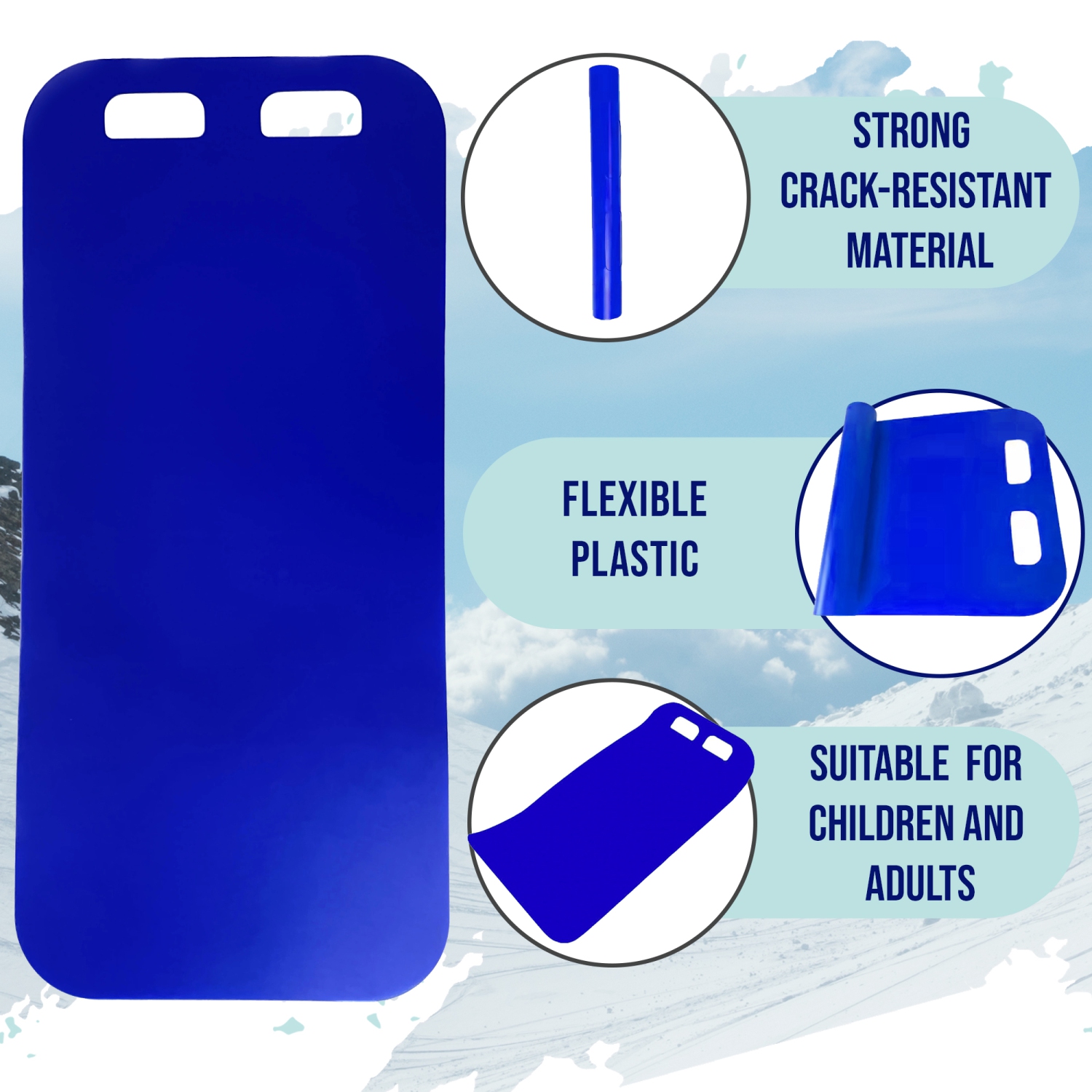 PRISP Flying Carpet Snow Sled - Roll Up Winter Slider, 54