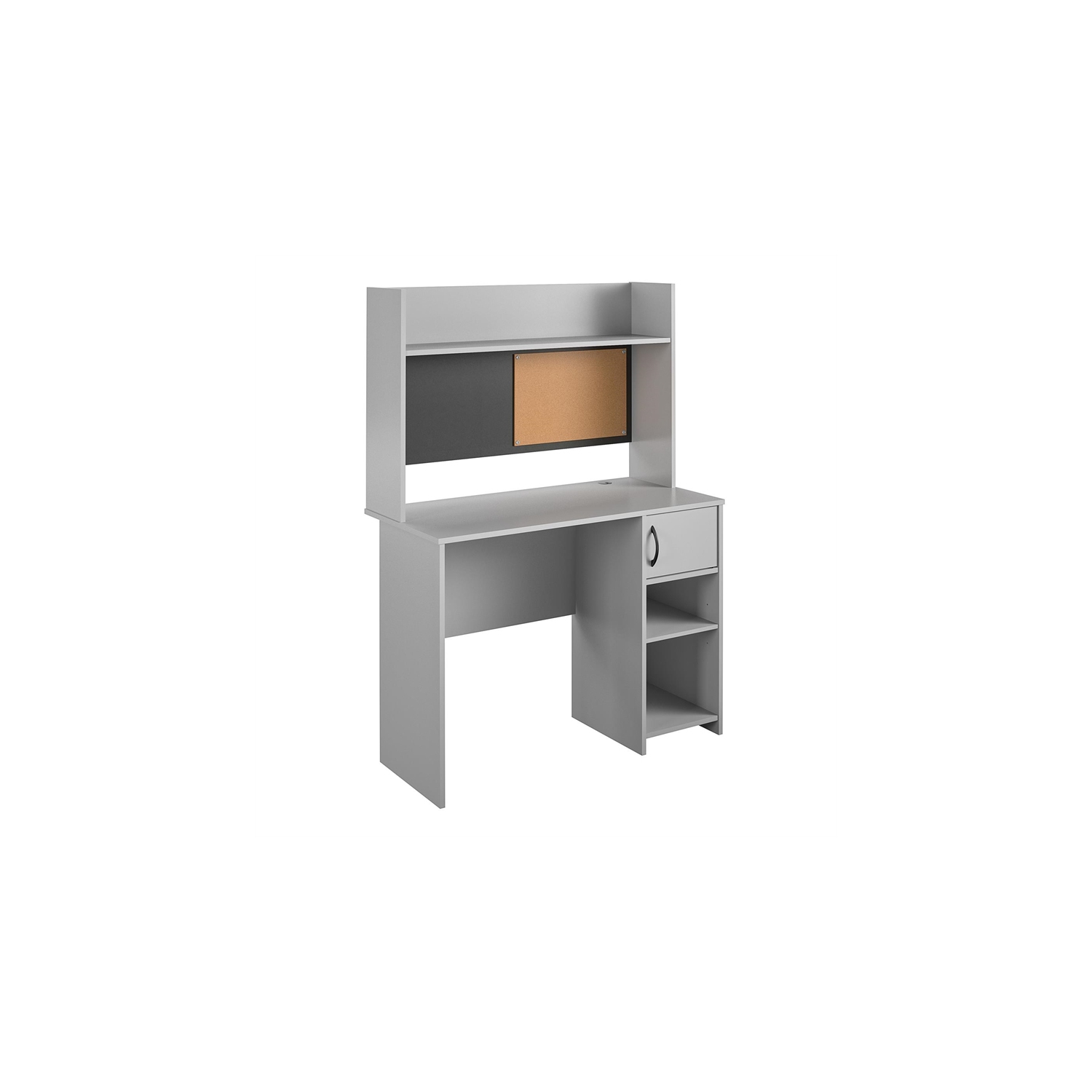 Dove gray student desk shop with hutch