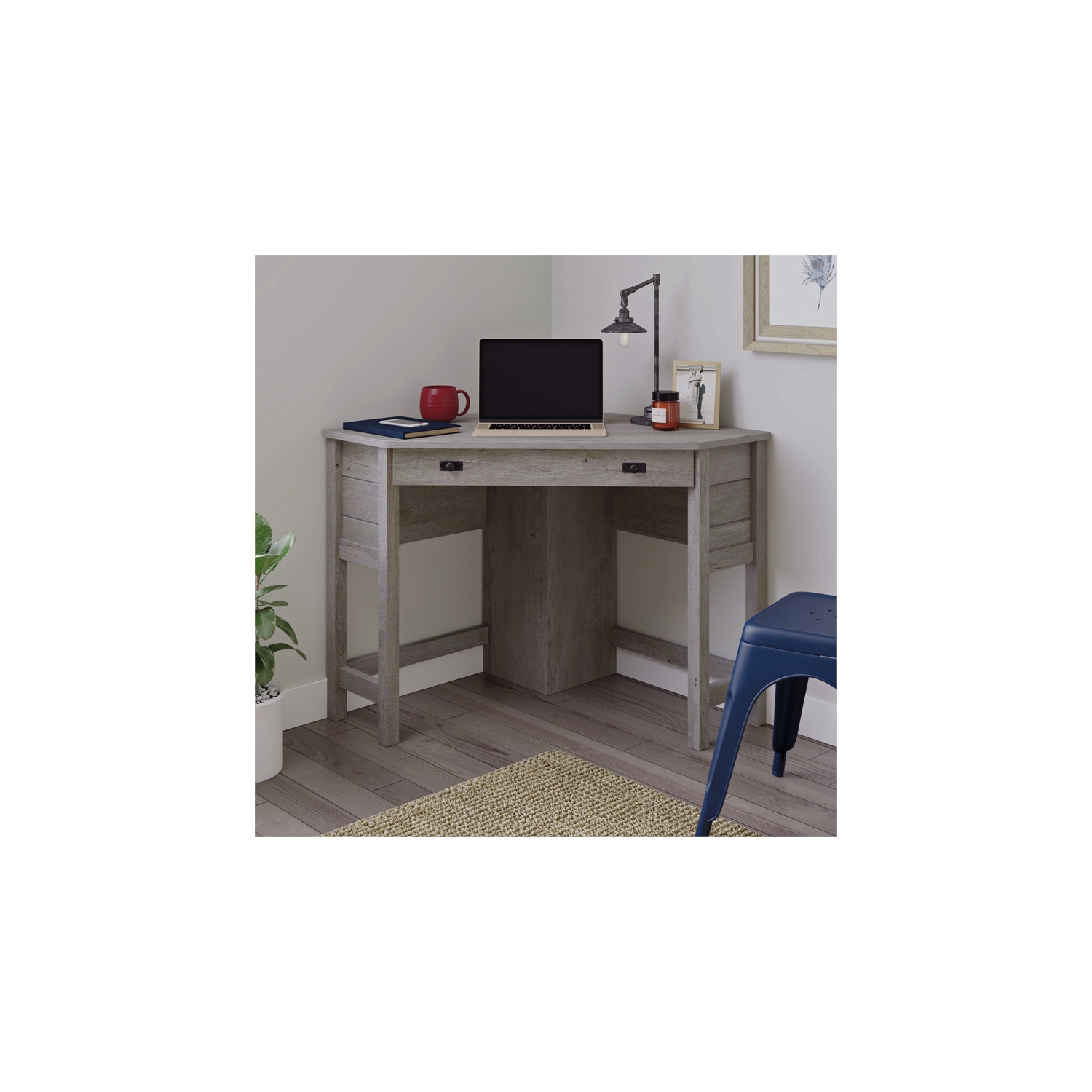Sauder – Bureau d’angle en bois d’ingénierie Cottage Road, chêne mystique