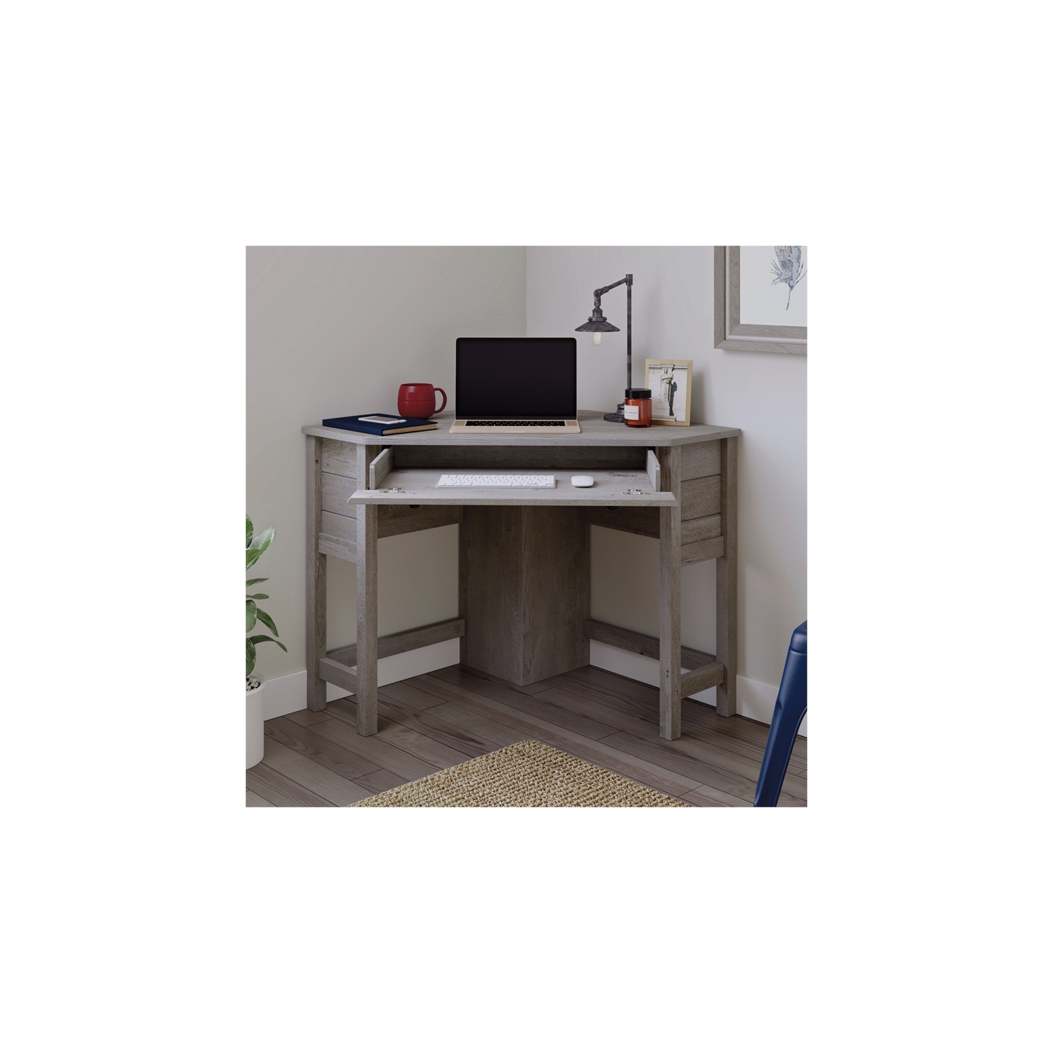 Sauder – Bureau d’angle en bois d’ingénierie Cottage Road, chêne mystique